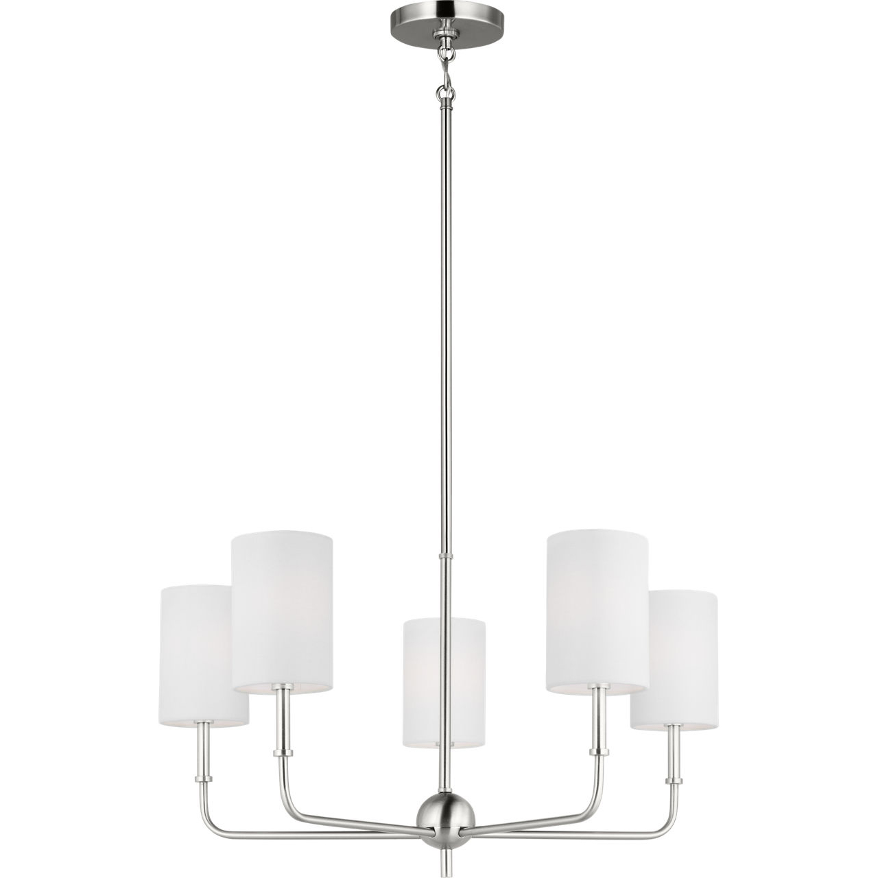 Foxdale 5 Light 26 inch Brushed Nickel Chandelier Ceiling Light