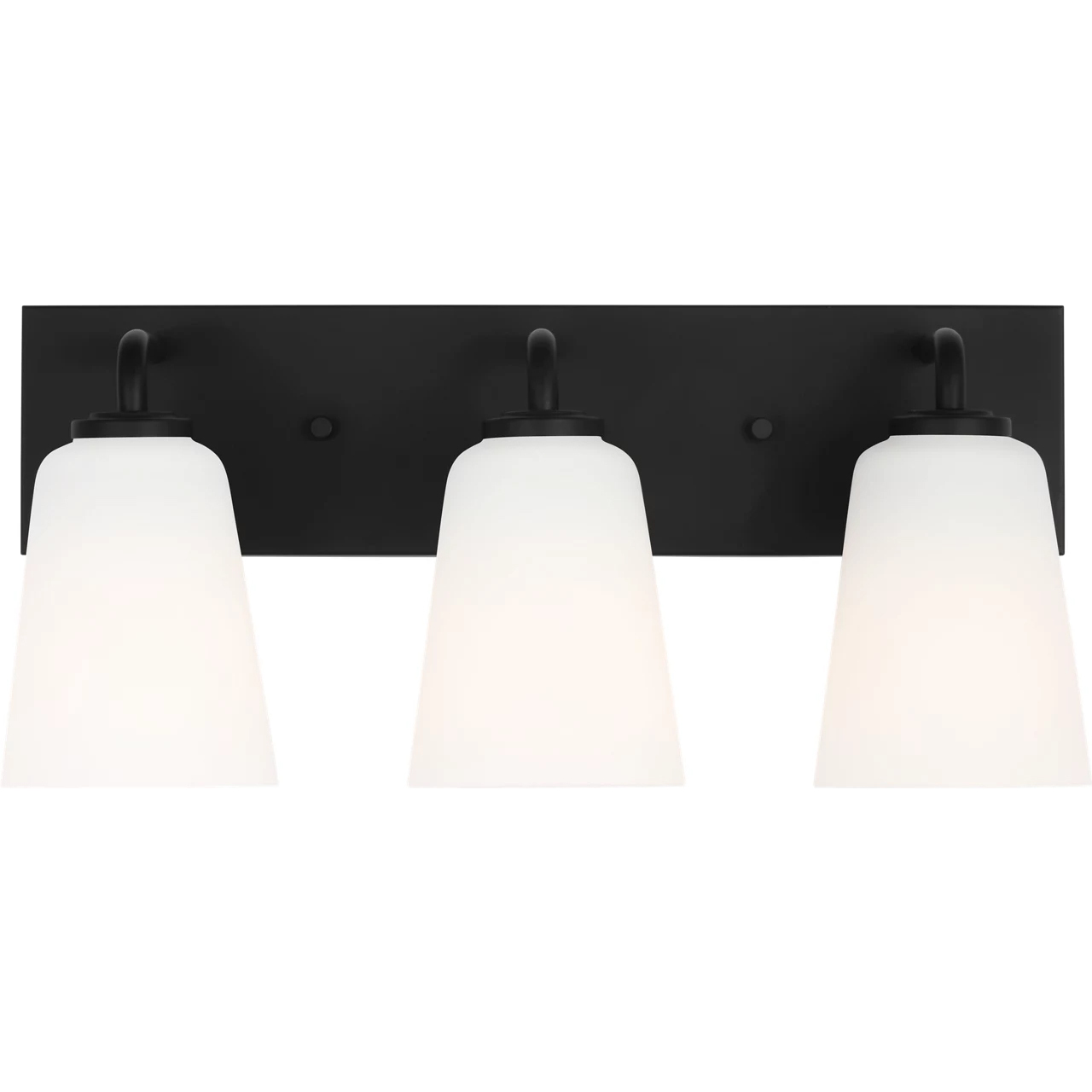 Miles 3 Light 18 inch Midnight Black Vanity Light Wall Light, Large
