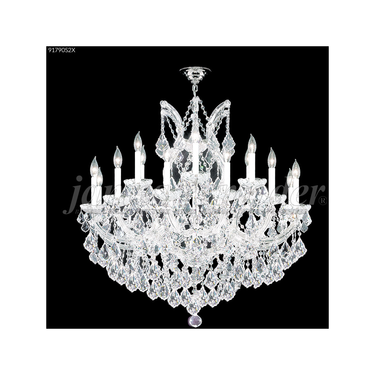 Maria Theresa Grand 19 Light 37 inch Gold Lustre Crystal Chandelier Ceiling Light, Grand