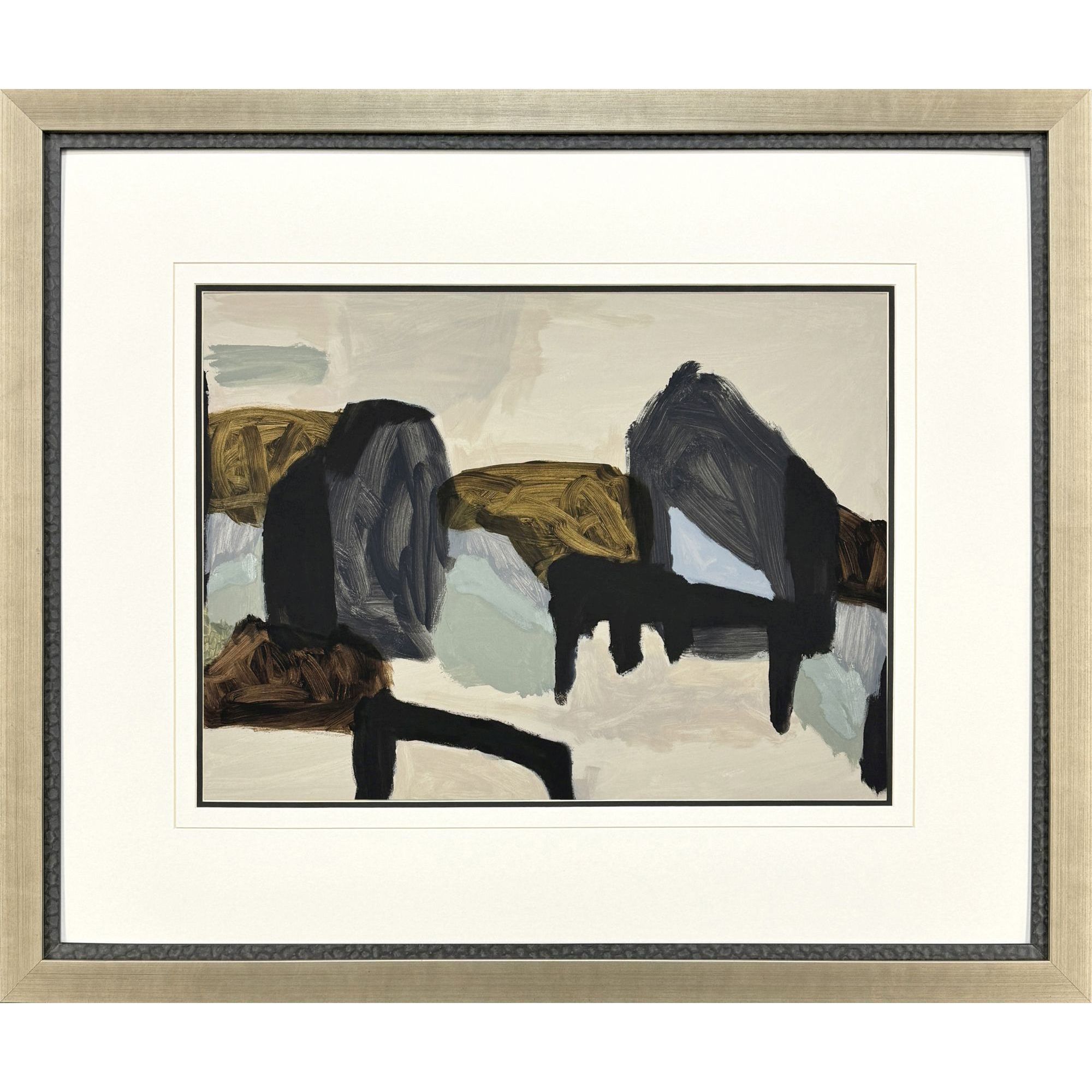 Mot Juste / Saura Blue and Green and Neutral and Turquoise Framed Art