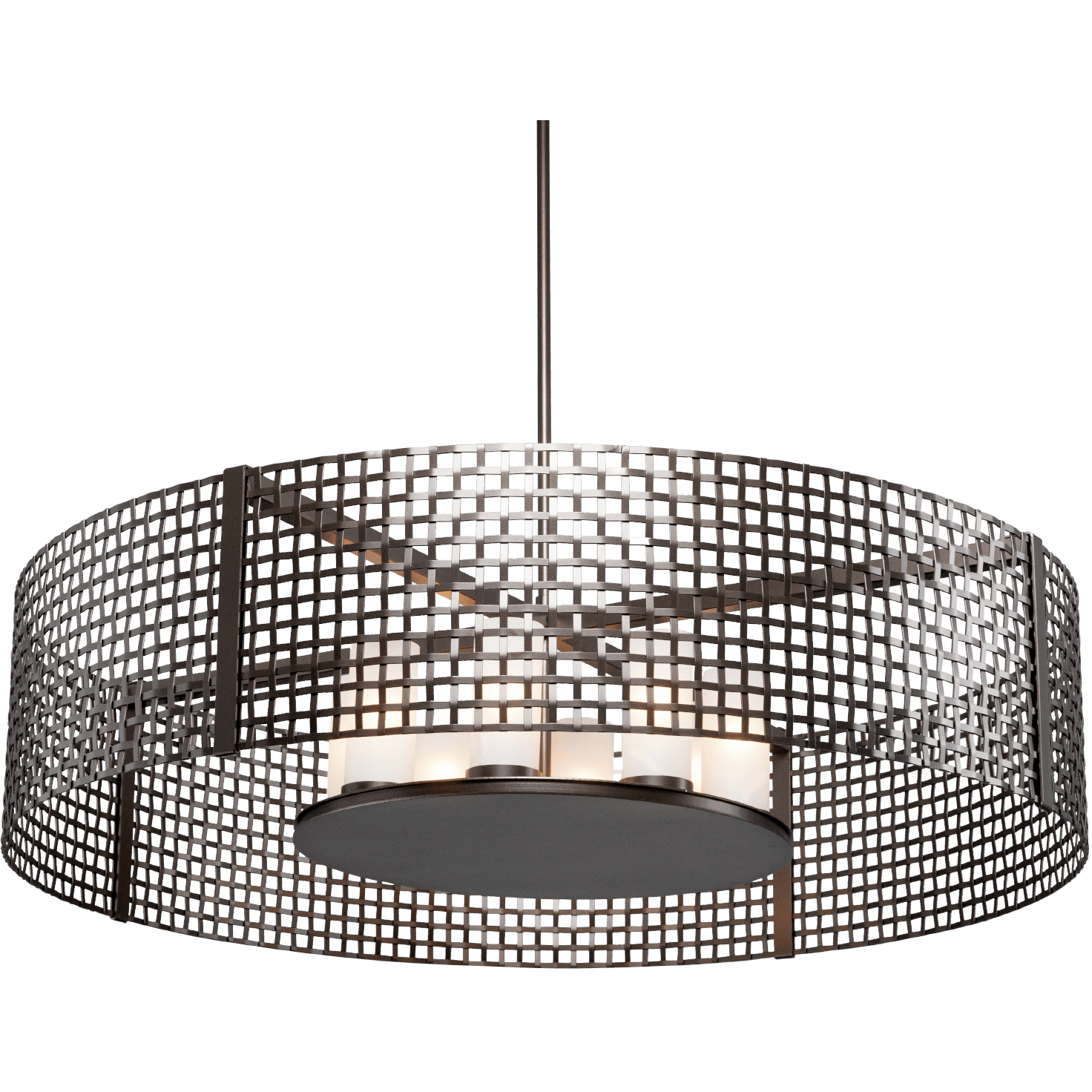 Tweed 1 Light Beige Silver Chandelier Ceiling Light, Drum