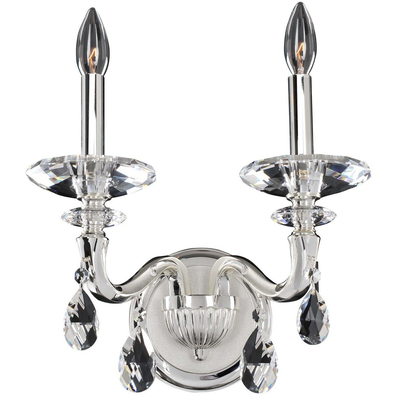 Jolivet 2 Light 12 inch Two Tone Silver Wall Sconce Wall Light in Chrome