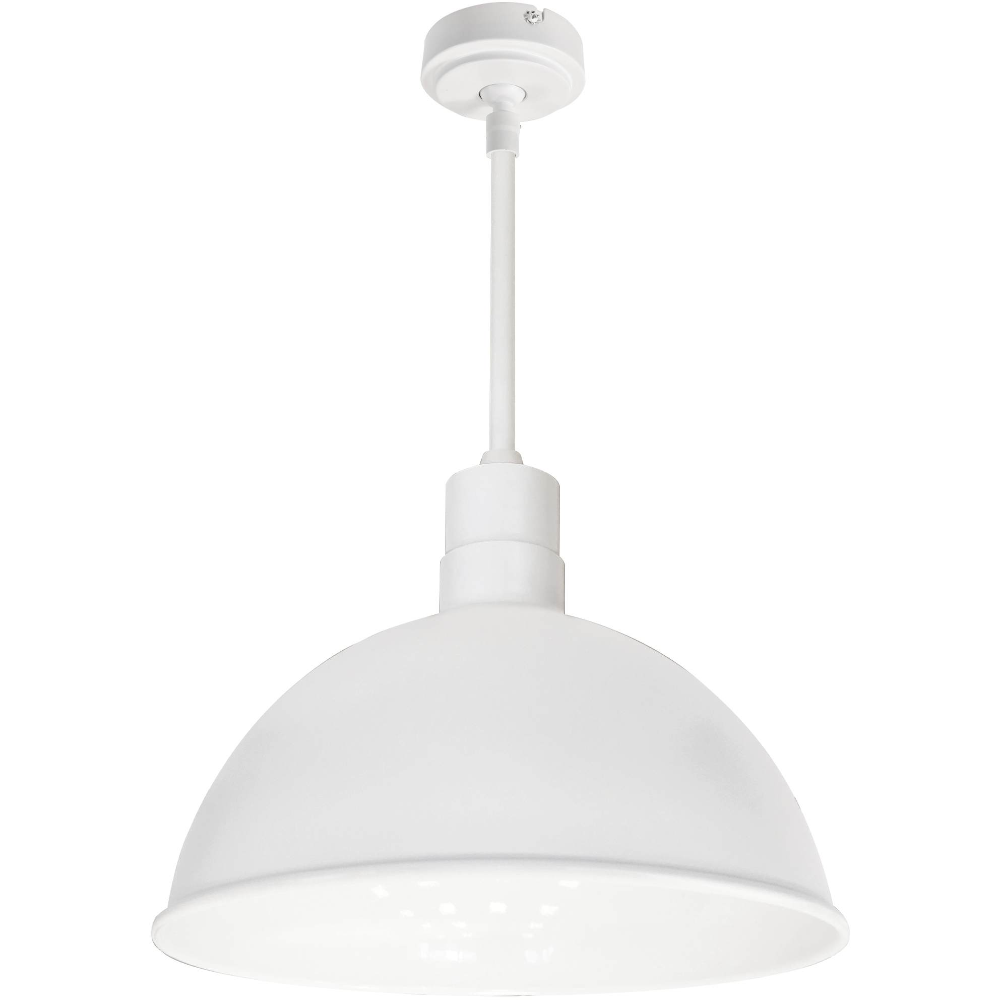 RLM White Recessed Stem Mounted LED Shade in 4000K, 3800, 60 in.