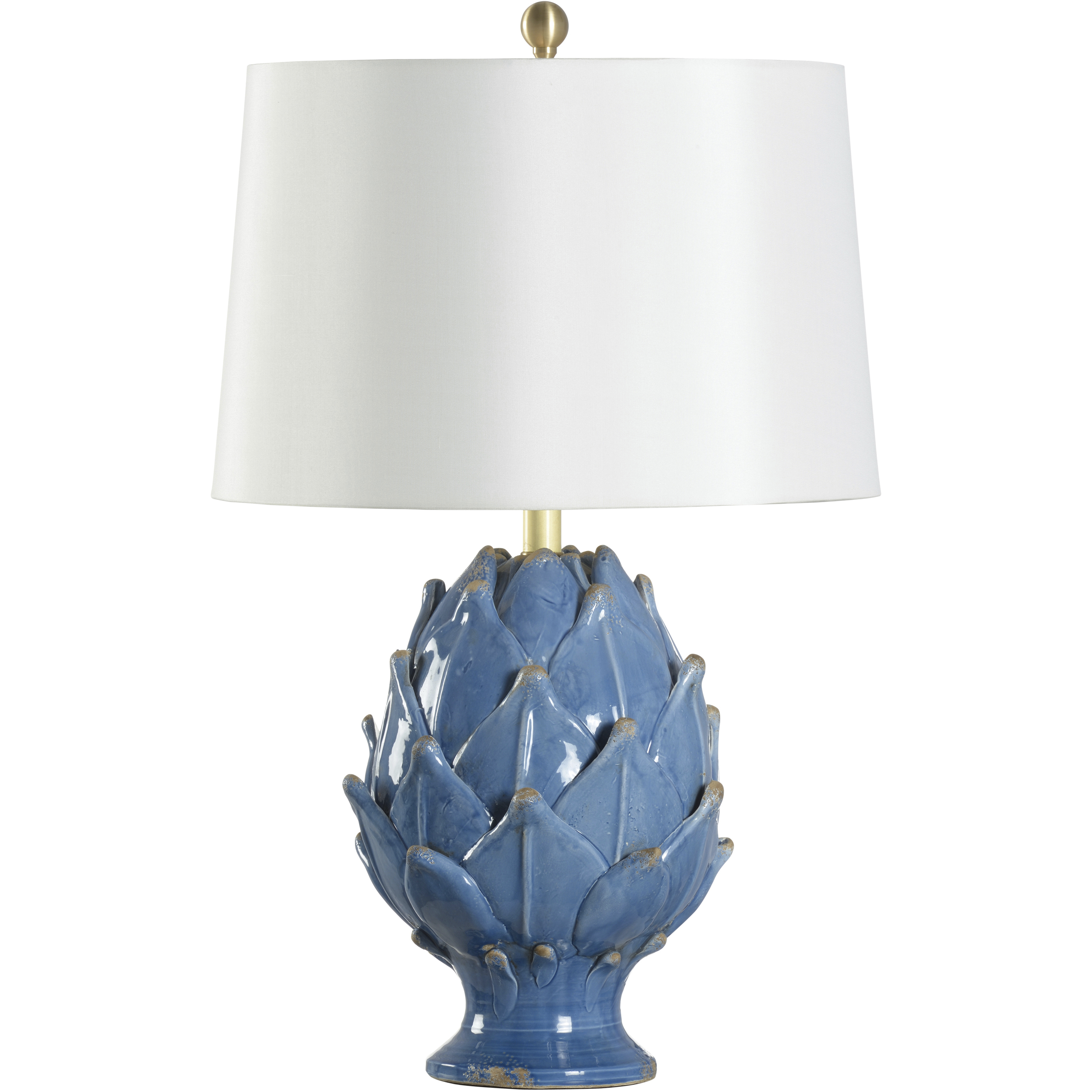 Blue Artichoke 18 inch 100.00 watt Blue Table Lamp Portable Light