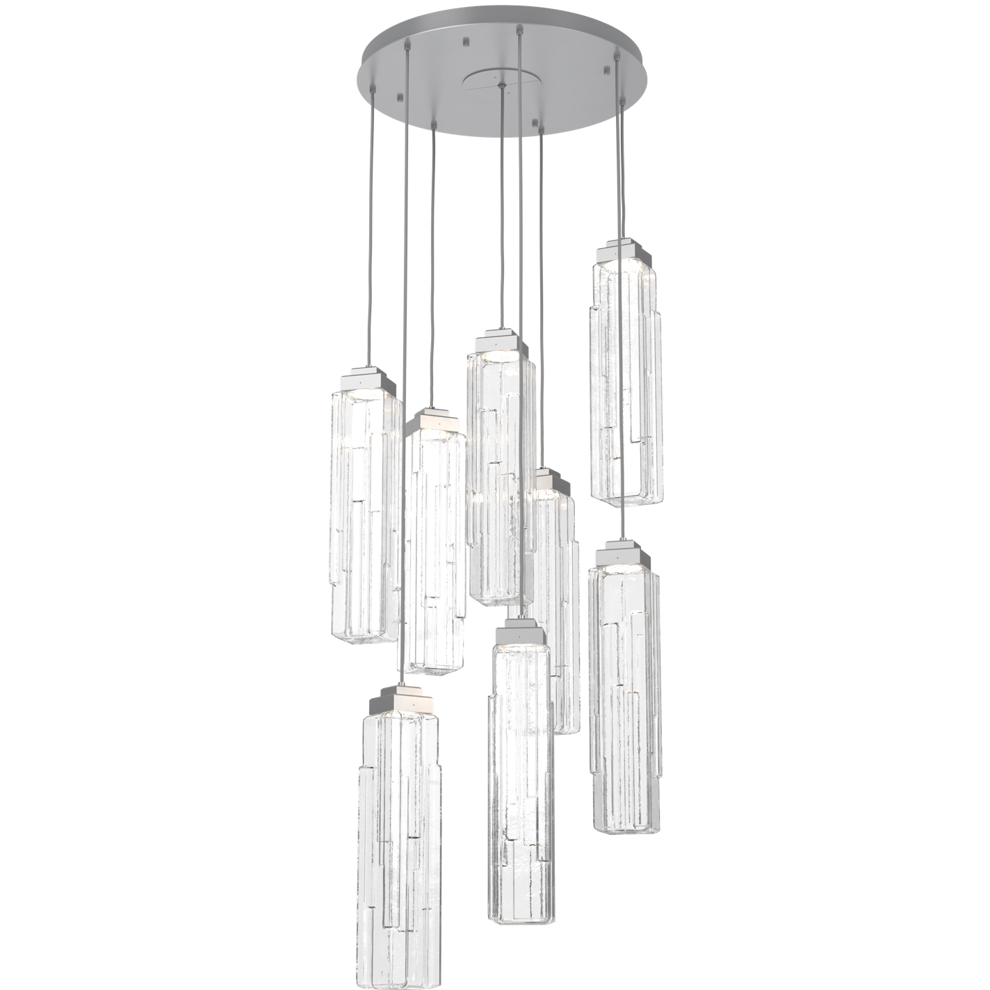 Ledgestone LED Classic Silver Chandelier Ceiling Light, Round Multi-Pendant