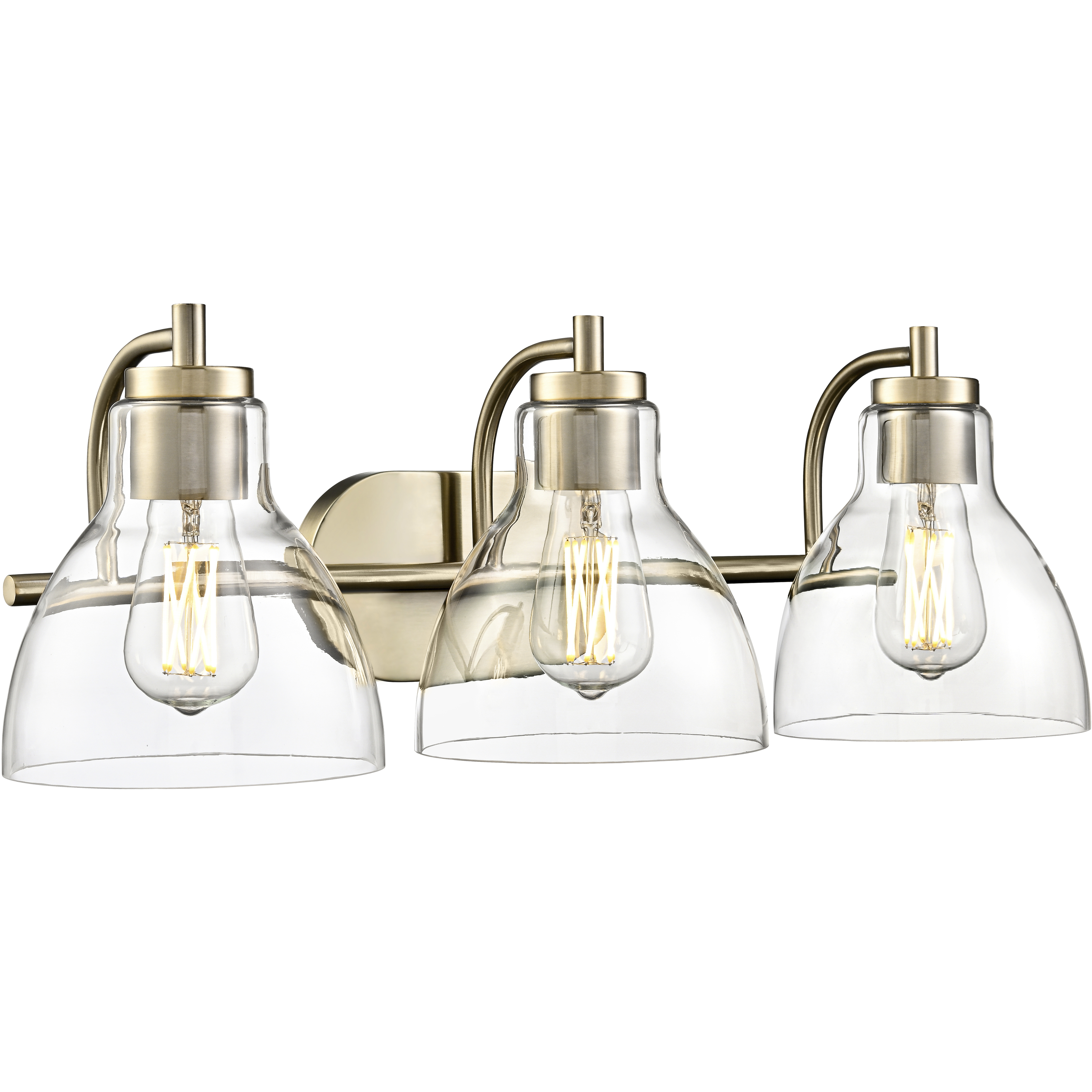 Knightsdale 3 Light 25.25 inch Modern Gold Bathroom Vanity Light Wall Light