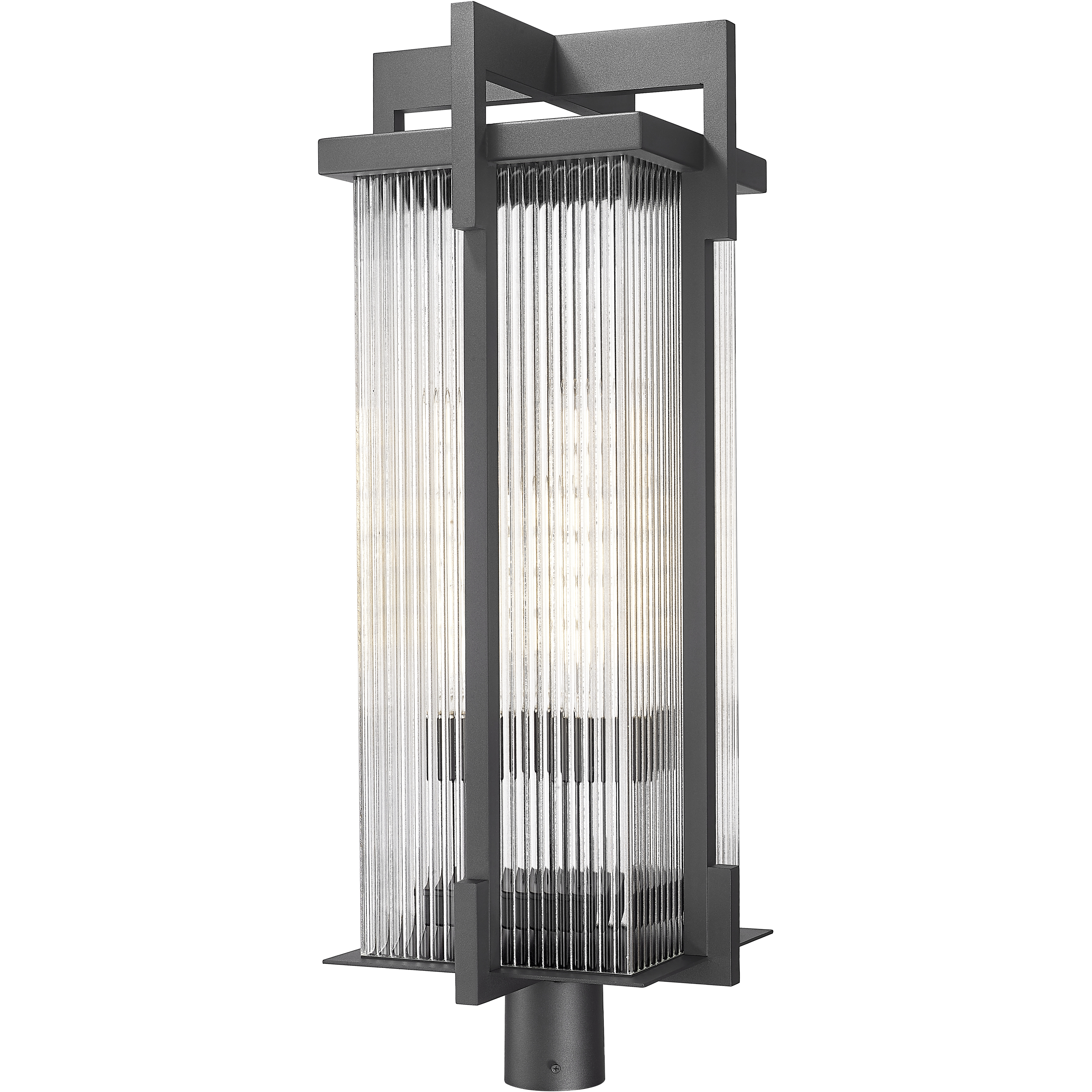 Fortis 3 Light 34 inch Sand Black Outdoor Post Mount Fixture