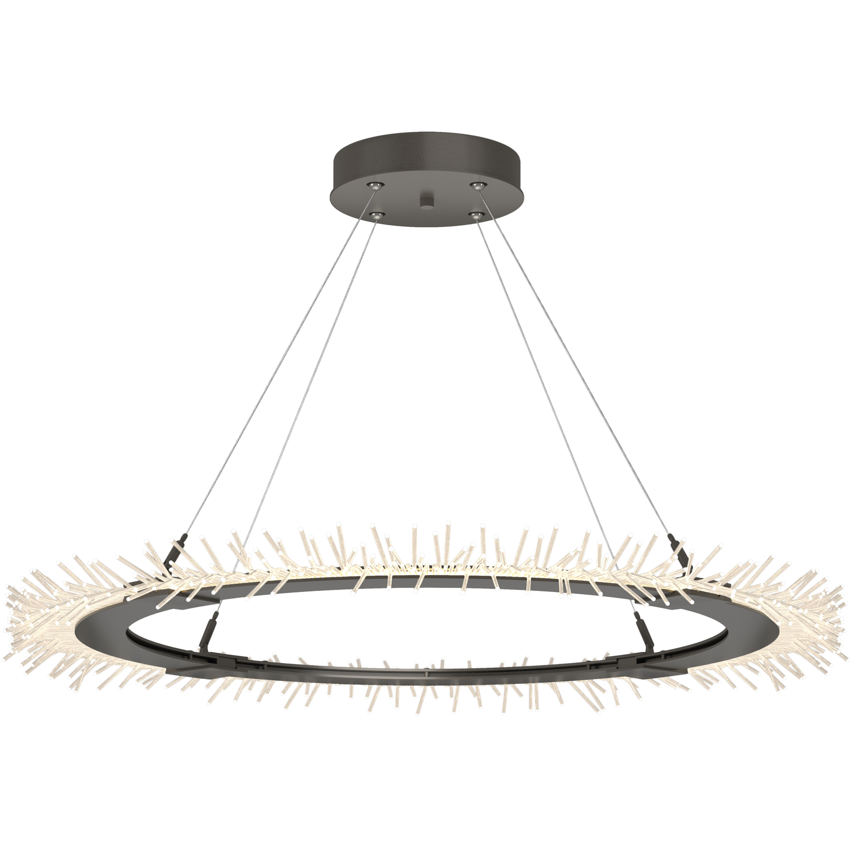 Anemone LED 36.9 inch Dark Smoke Pendant Ceiling Light, Circular