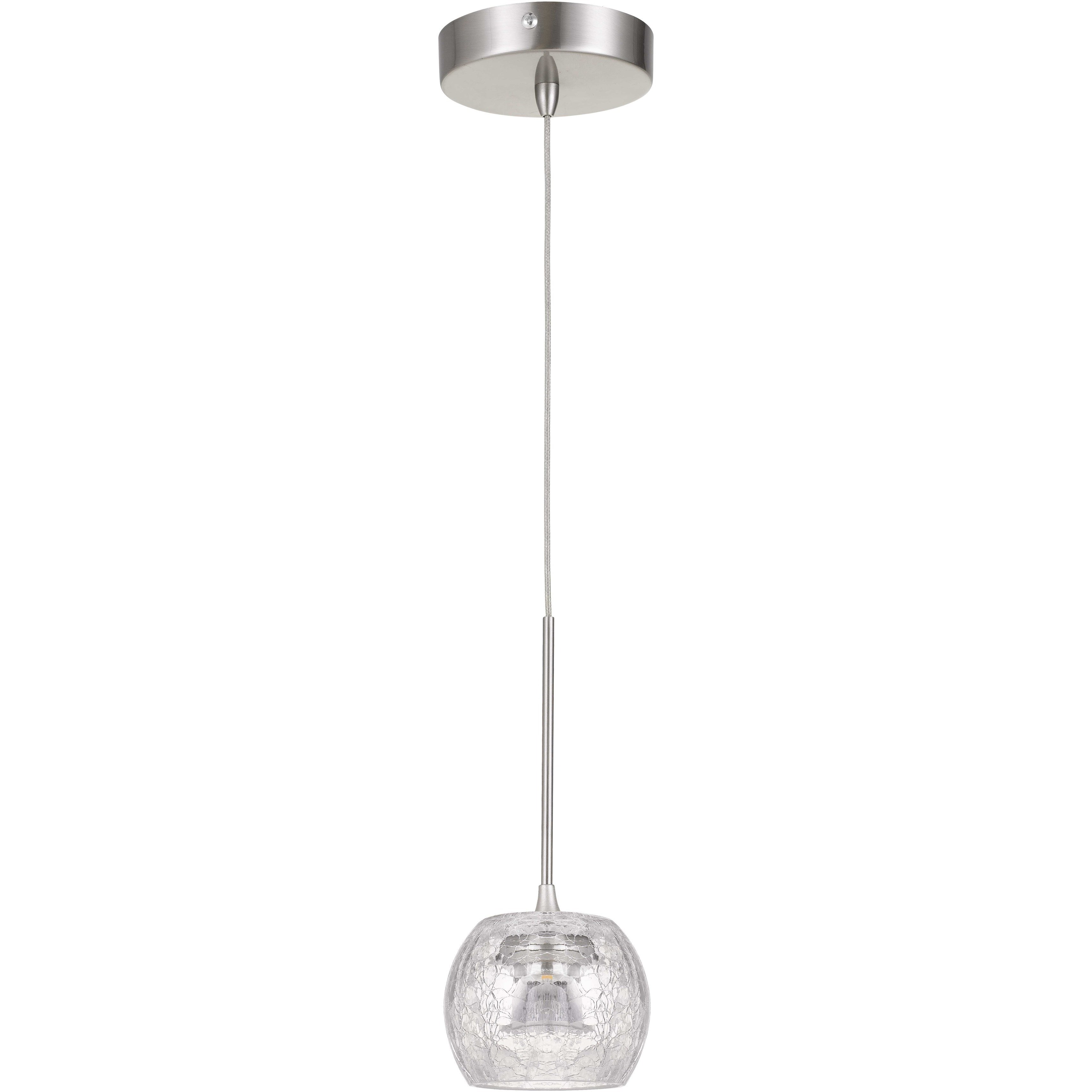 Ithaca LED 4.5 inch Brushed Steel Pendant Ceiling Light