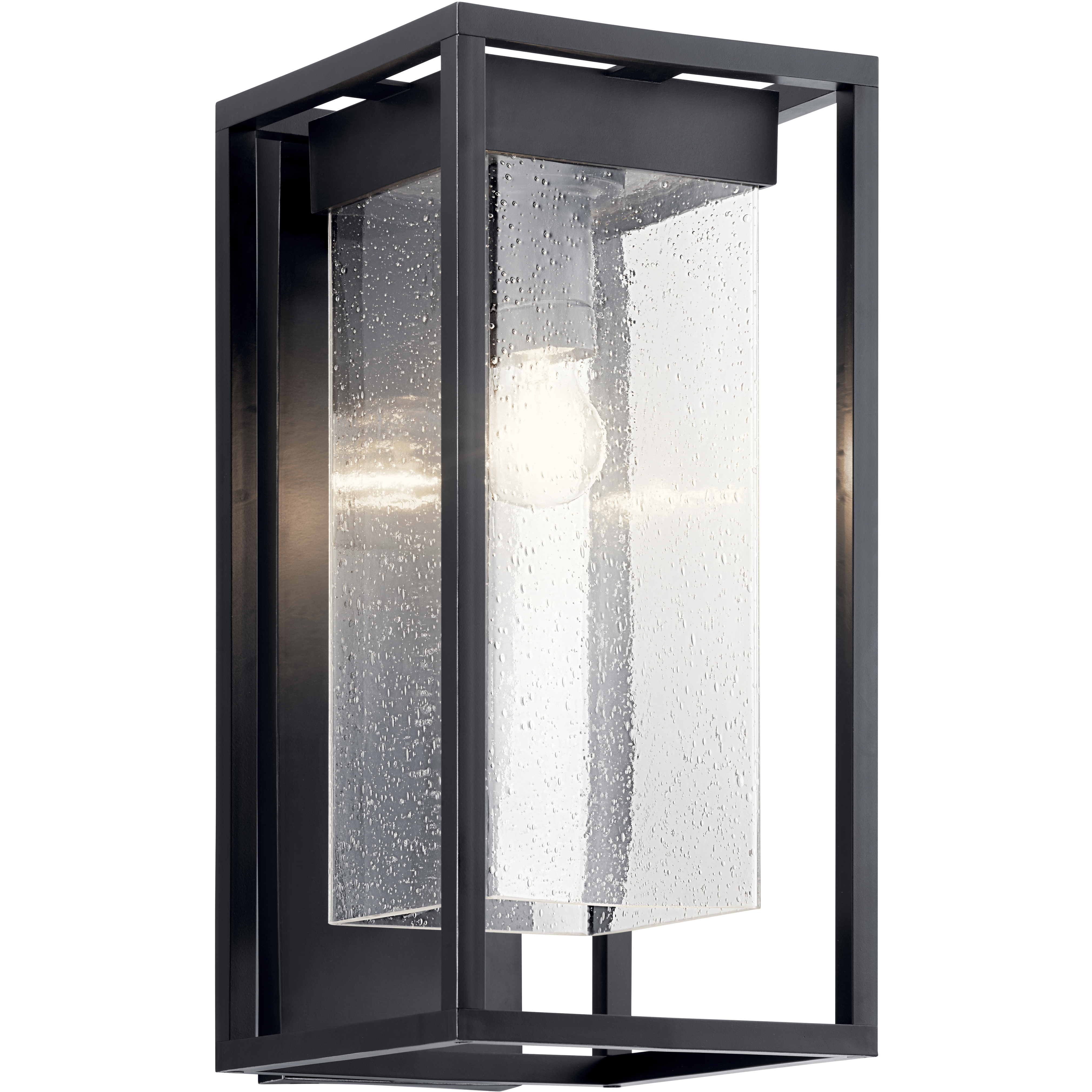 Mercer 1 Light 19 inch Black with Silver Highlights Outdoor Wall, Large