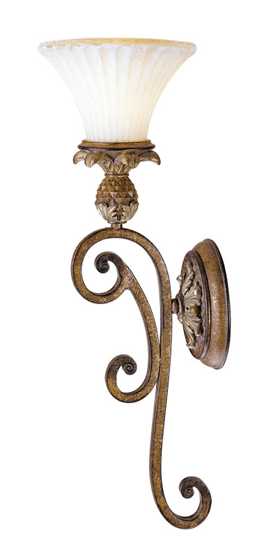 Savannah 1 Light 7 inch Venetian Patina Wall Sconce Wall Light