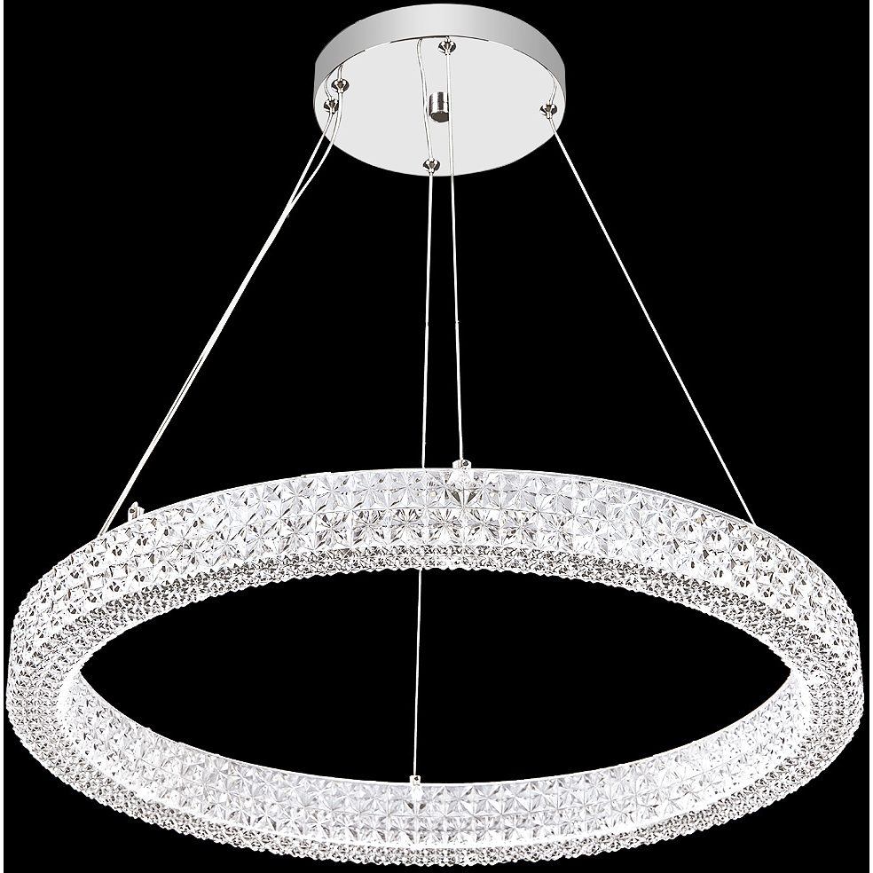Acrylic LED 24 inch Silver Chandelier Ceiling Light
