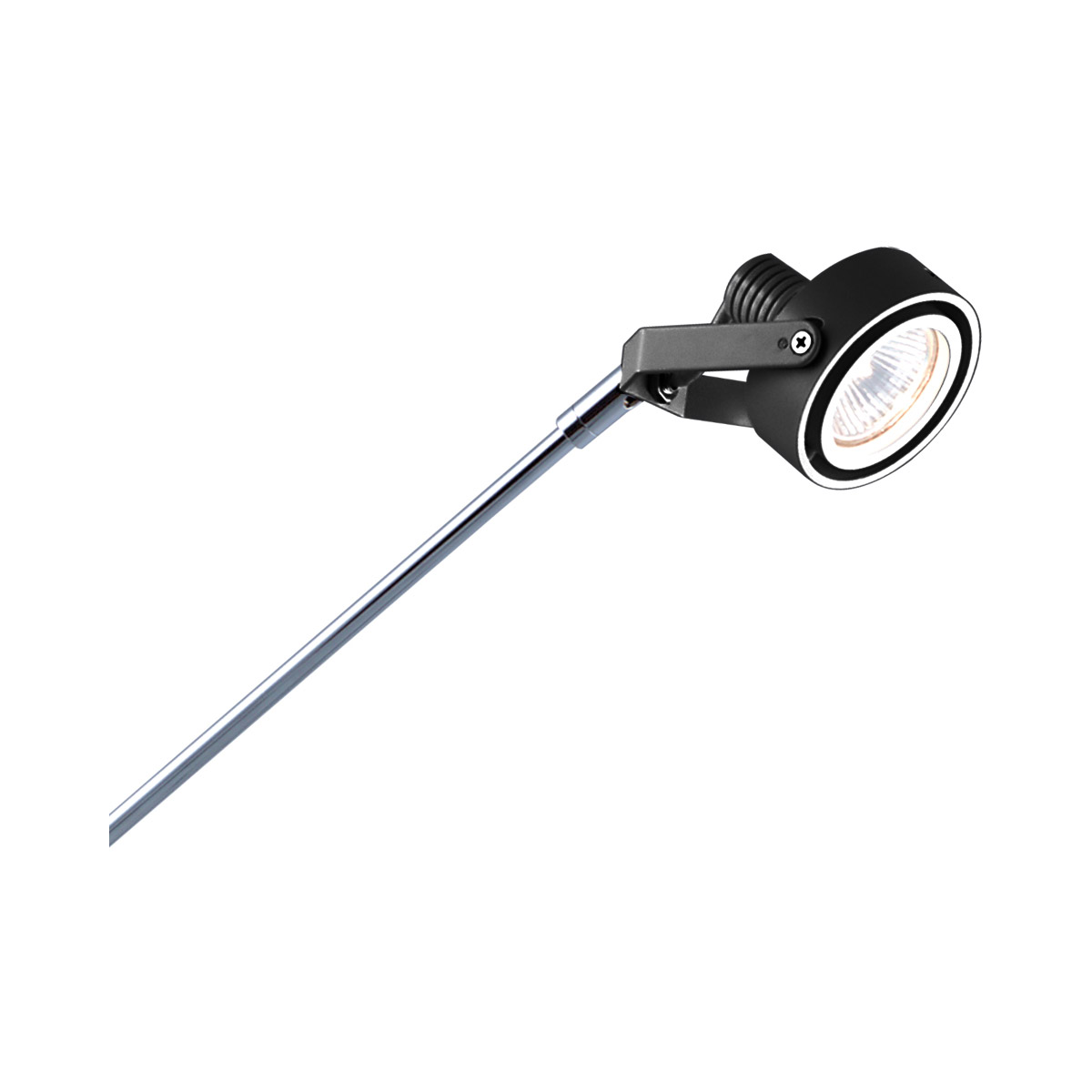 Series 154 50 watt 3.25 inch Black with Chrome Arclight Wall Light, Fixed Mount