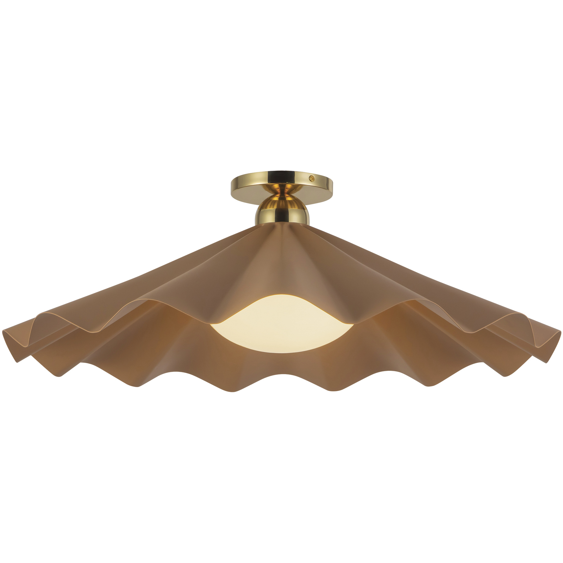Furrow 1 Light 25 inch Peach Semi-Flush Mount Ceiling Light