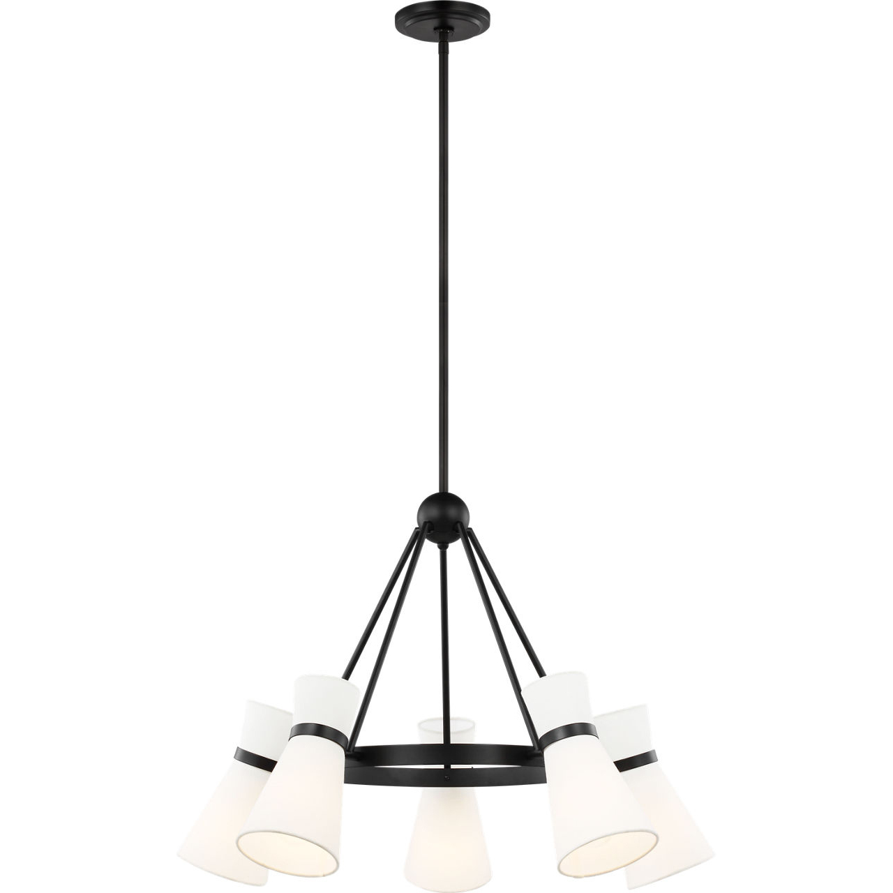 Clark 5 Light 29.13 inch Midnight Black Chandelier Ceiling Light