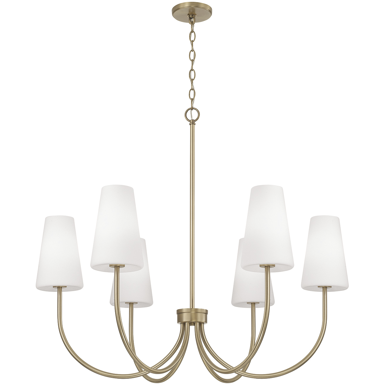 Averitt 6 Light 37.25 inch Aged Brass Chandelier Ceiling Light