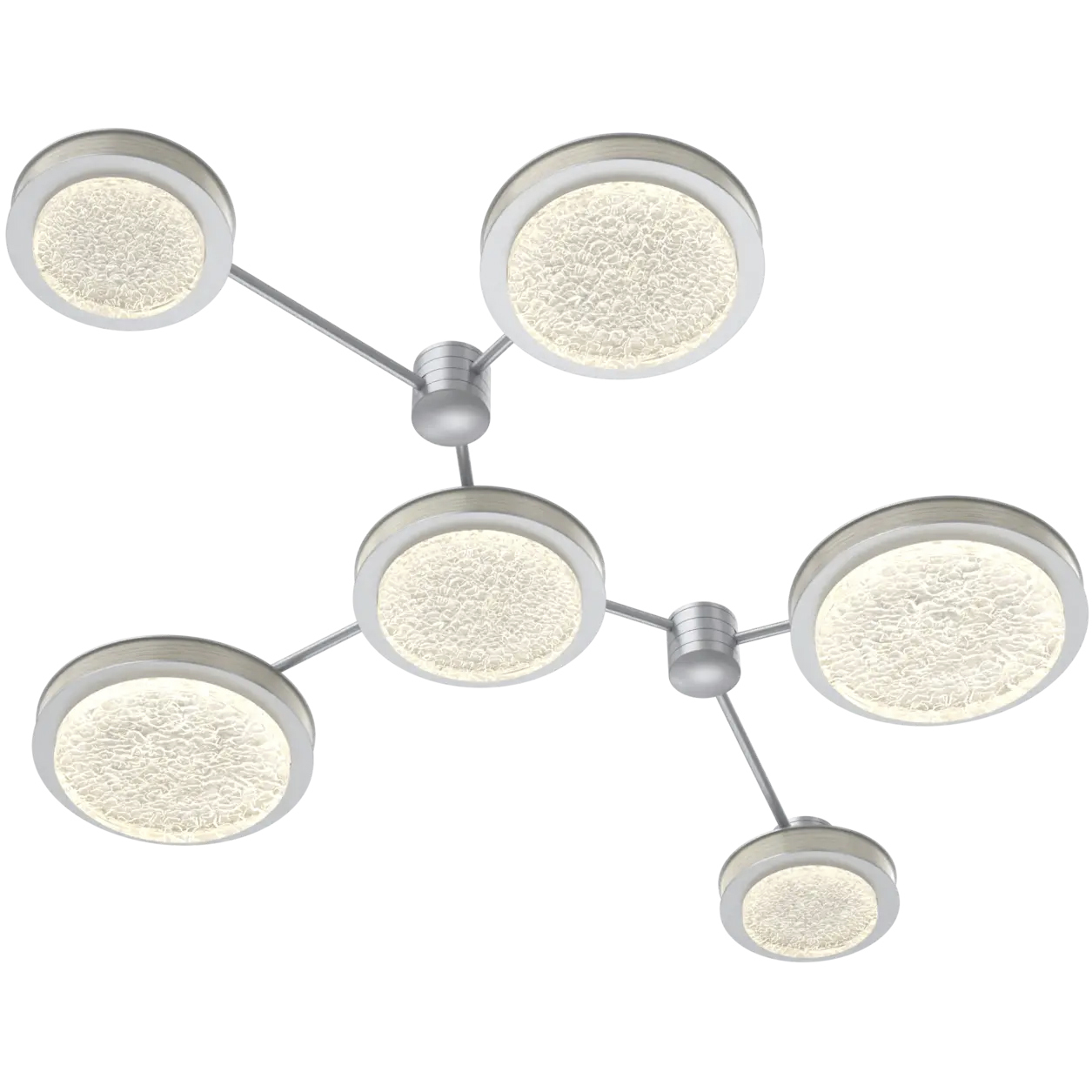 Iris LED 54.7 inch Classic Silver with Light Oak Sconce & Flush Mount Wall Light in 3000K LED, Classic Silver with Light Ash, Hub and Spoke