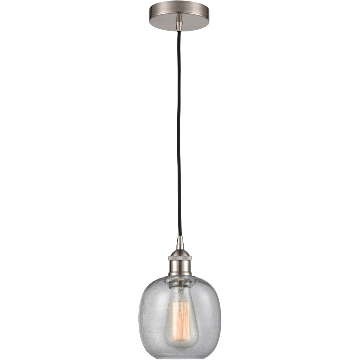 Edison Belfast 1 Light 6 inch Brushed Satin Nickel Mini Pendant Ceiling Light
