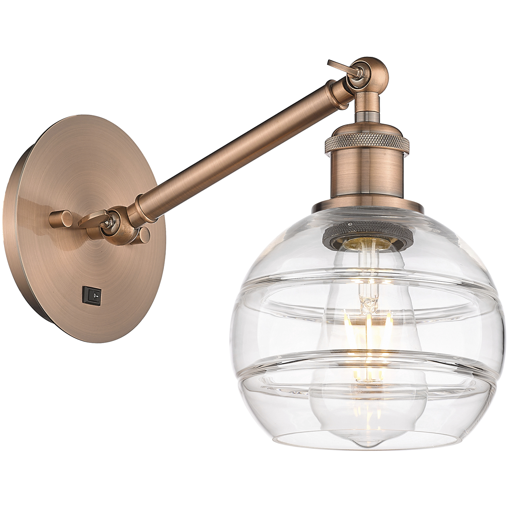 Ballston Rochester 1 Light 5.88 inch Antique Copper Sconce Wall Light
