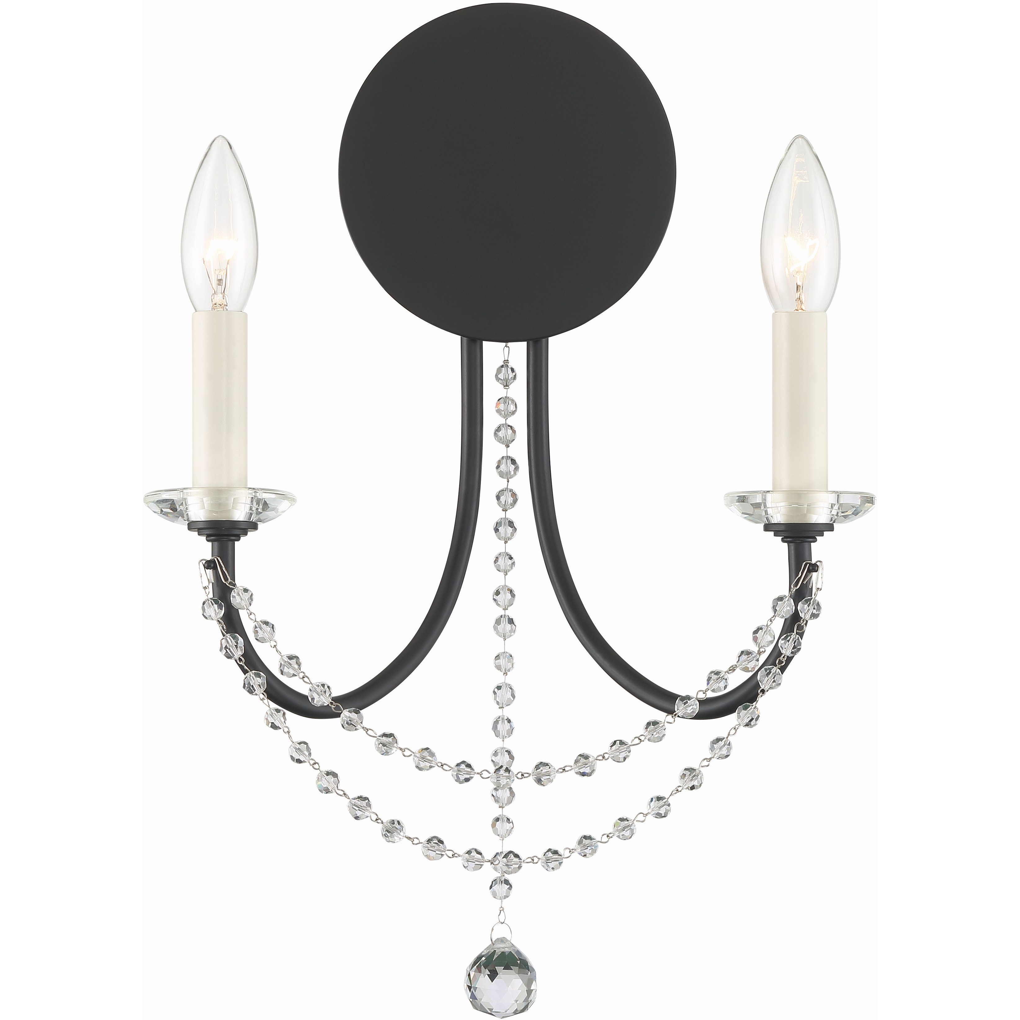 Delilah Bath Wall Light in Matte Black