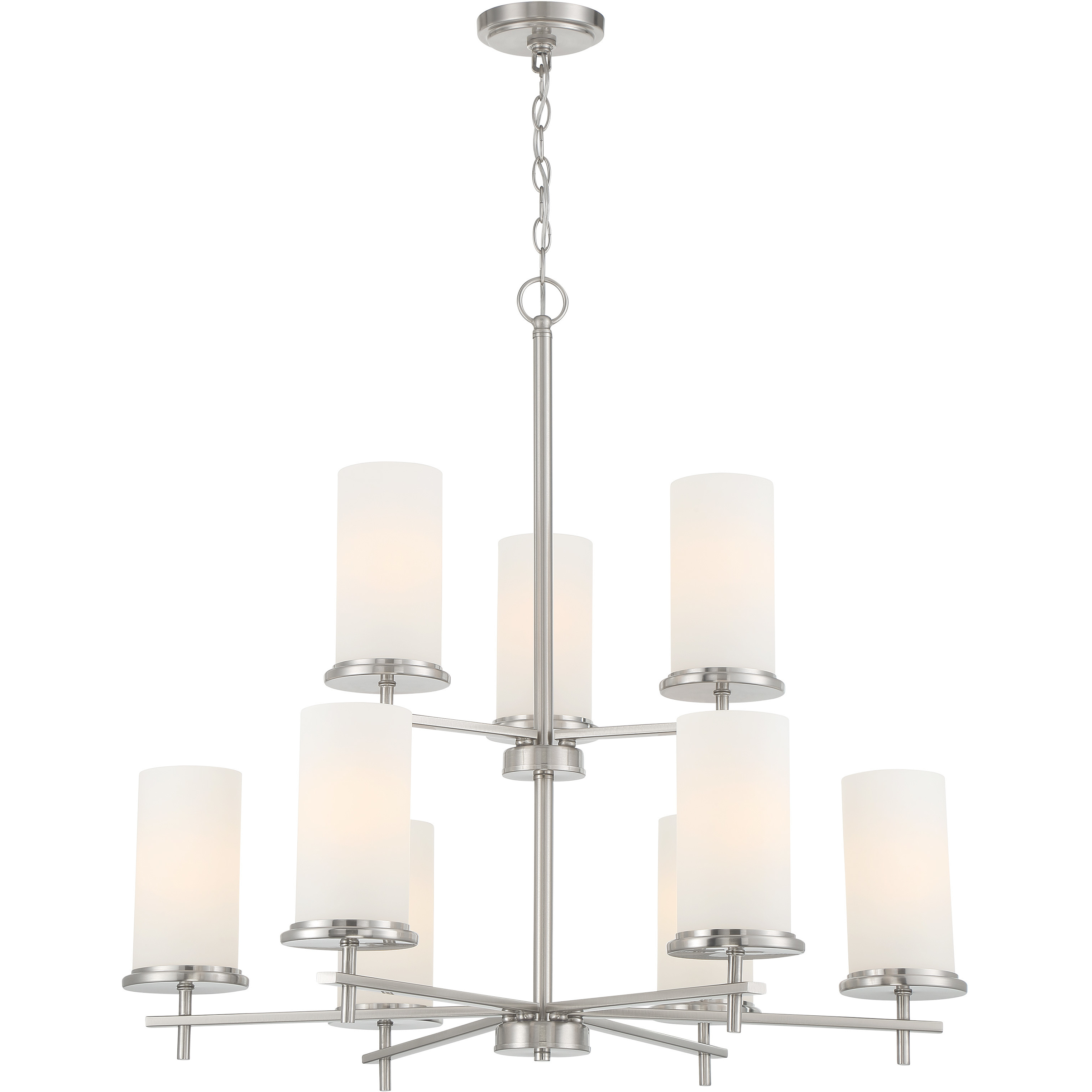 Haisley 9 Light 31.5 inch Brushed Nickel Chandelier Ceiling Light