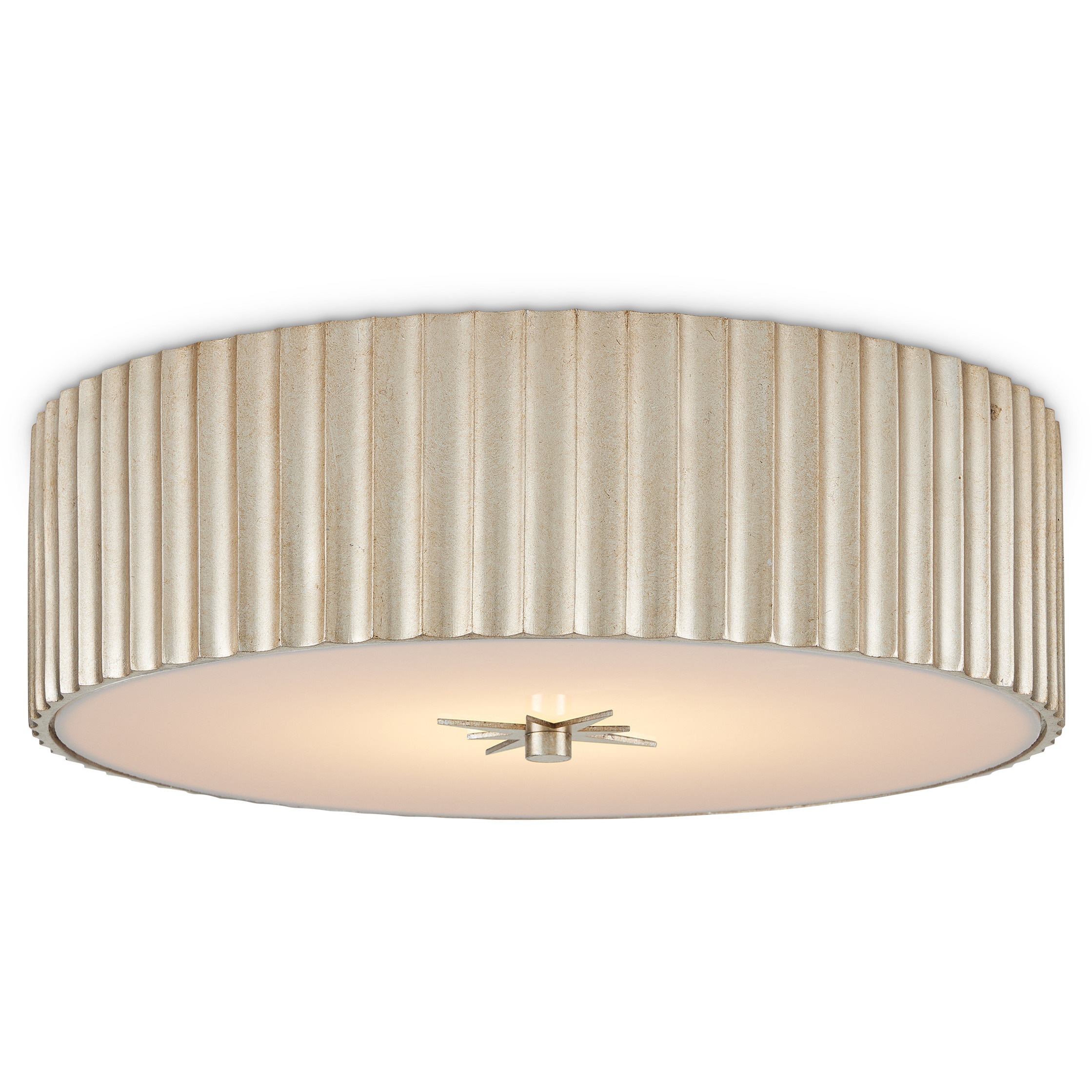 Caravel LED 14 inch Silver Leaf Flush Mount Ceiling Light