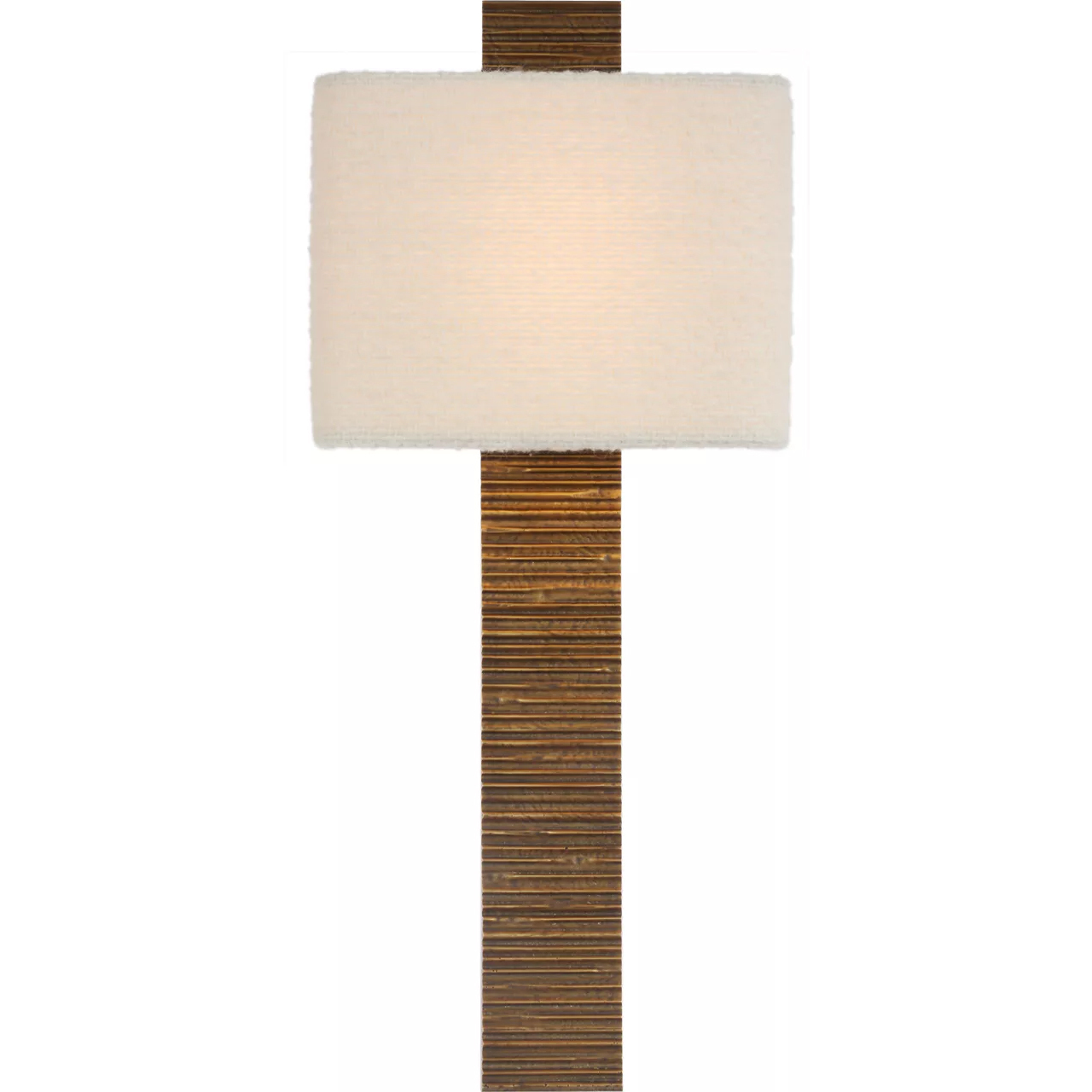 Anne-Marie Barton Fumar LED 9.5 inch Ridged Tombac Tail Sconce Wall Light