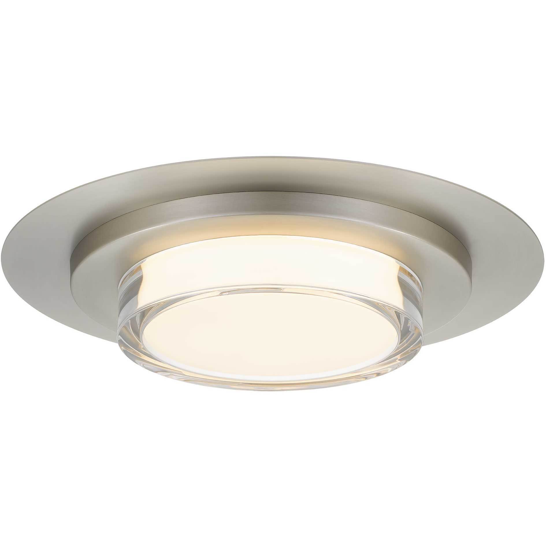Plate LED 16 inch Brushed Stainless Steel Outdoor Flush Mount