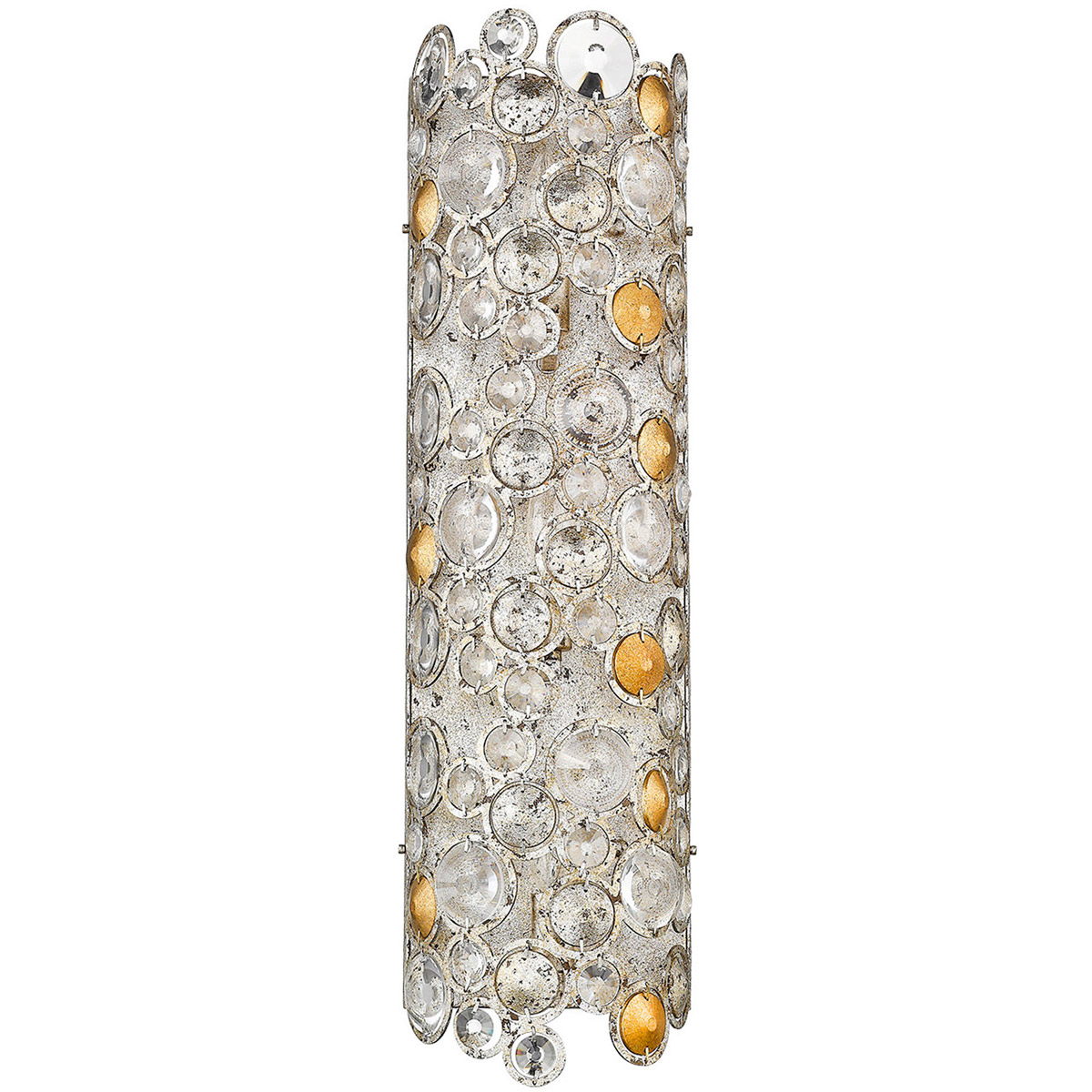 Vitozzi 3 Light 8 inch Antique Silver Leaf Sconce Wall Light