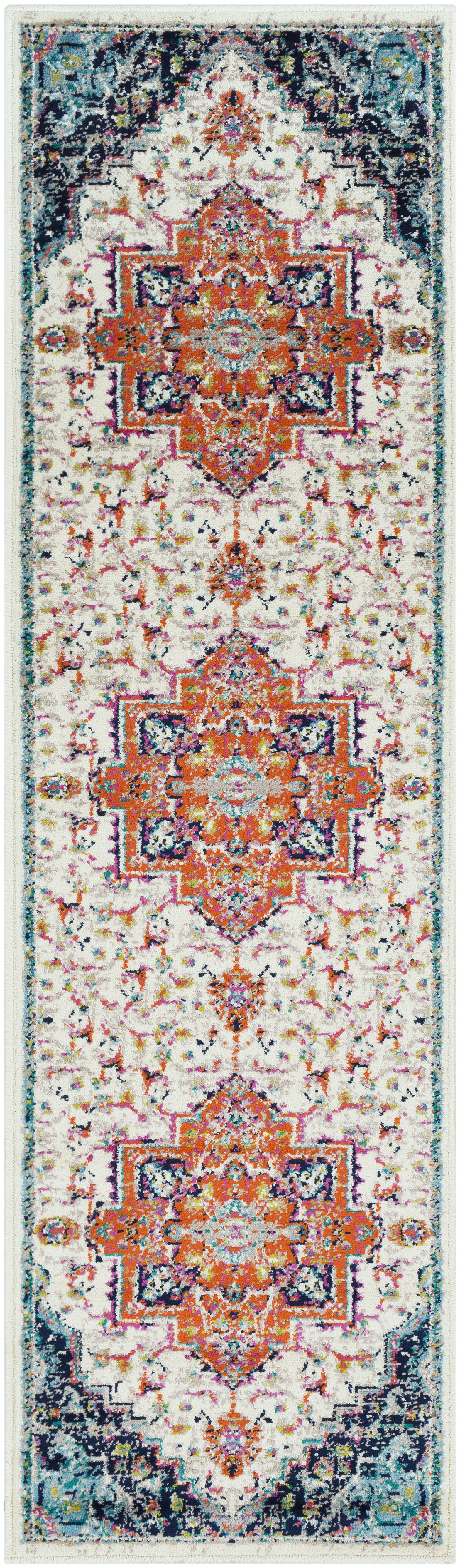 Paramount 91 X 26 inch Bright Orange Rug in 2.5 x 8, Runner