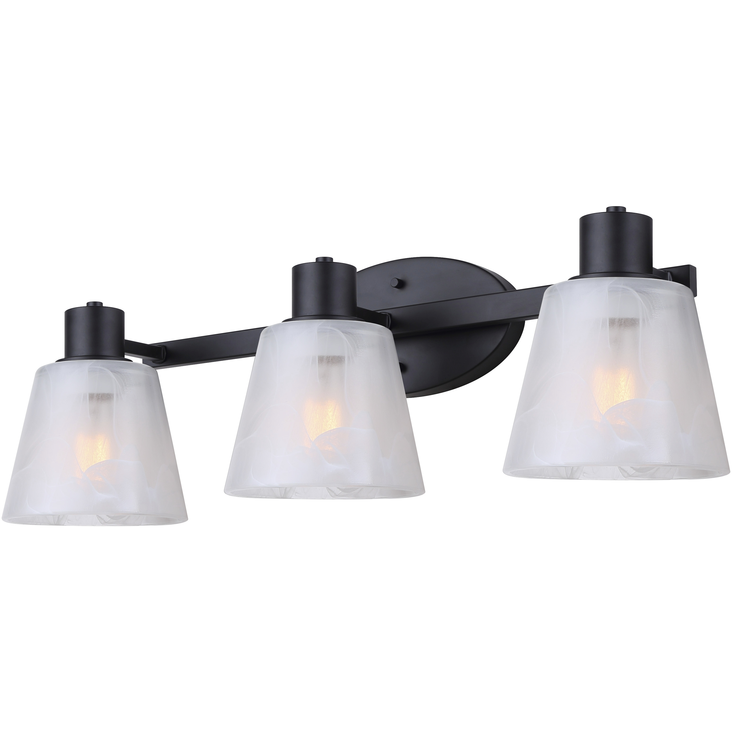 Luelle 3 Light 25 inch Black Vanity Light Wall Light