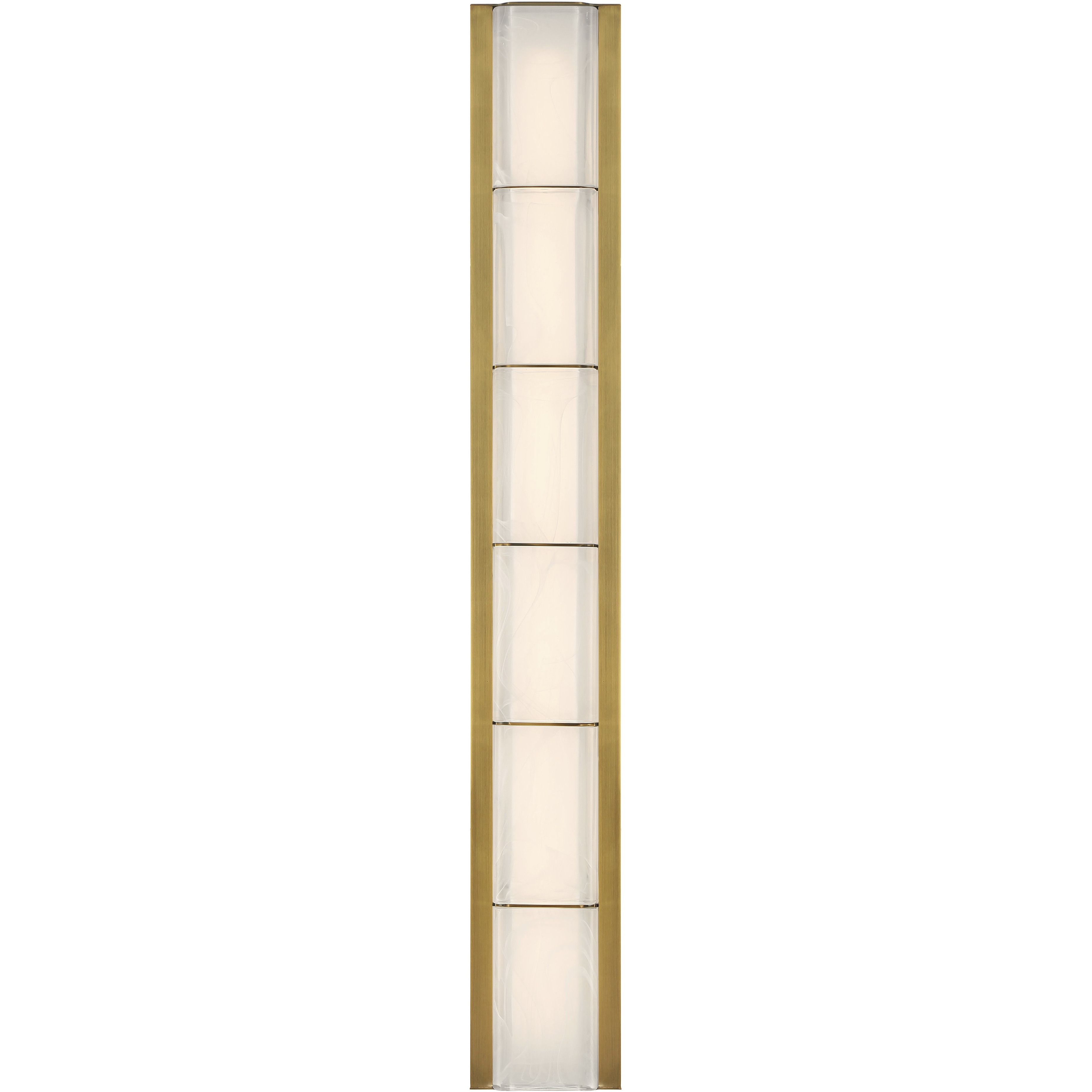 Gibraltar LED 36.5 inch Antique Brass Vanity Light Wall Light
