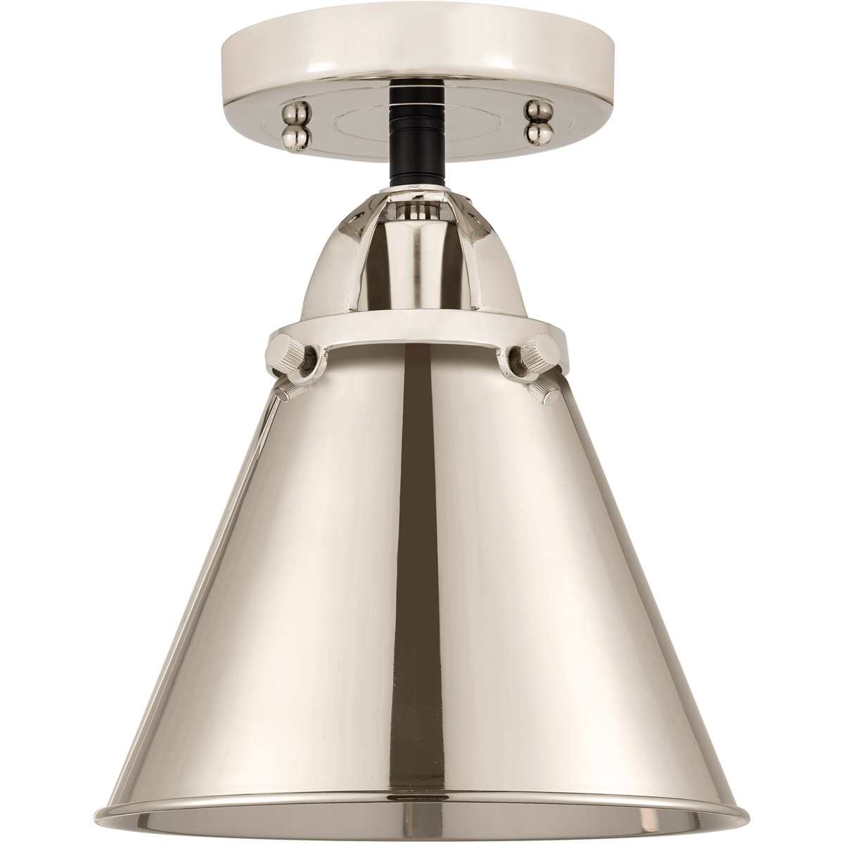 Nouveau 2 Appalachian LED 8 inch Black Antique Brass Semi-Flush Mount Ceiling Light