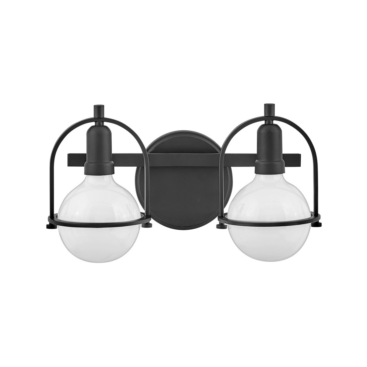 Somerset 2 Light 16 inch Black Vanity Light Wall Light