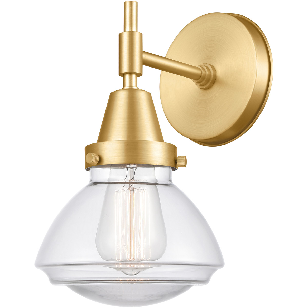 Caden LED 7 inch Satin Gold Sconce Wall Light