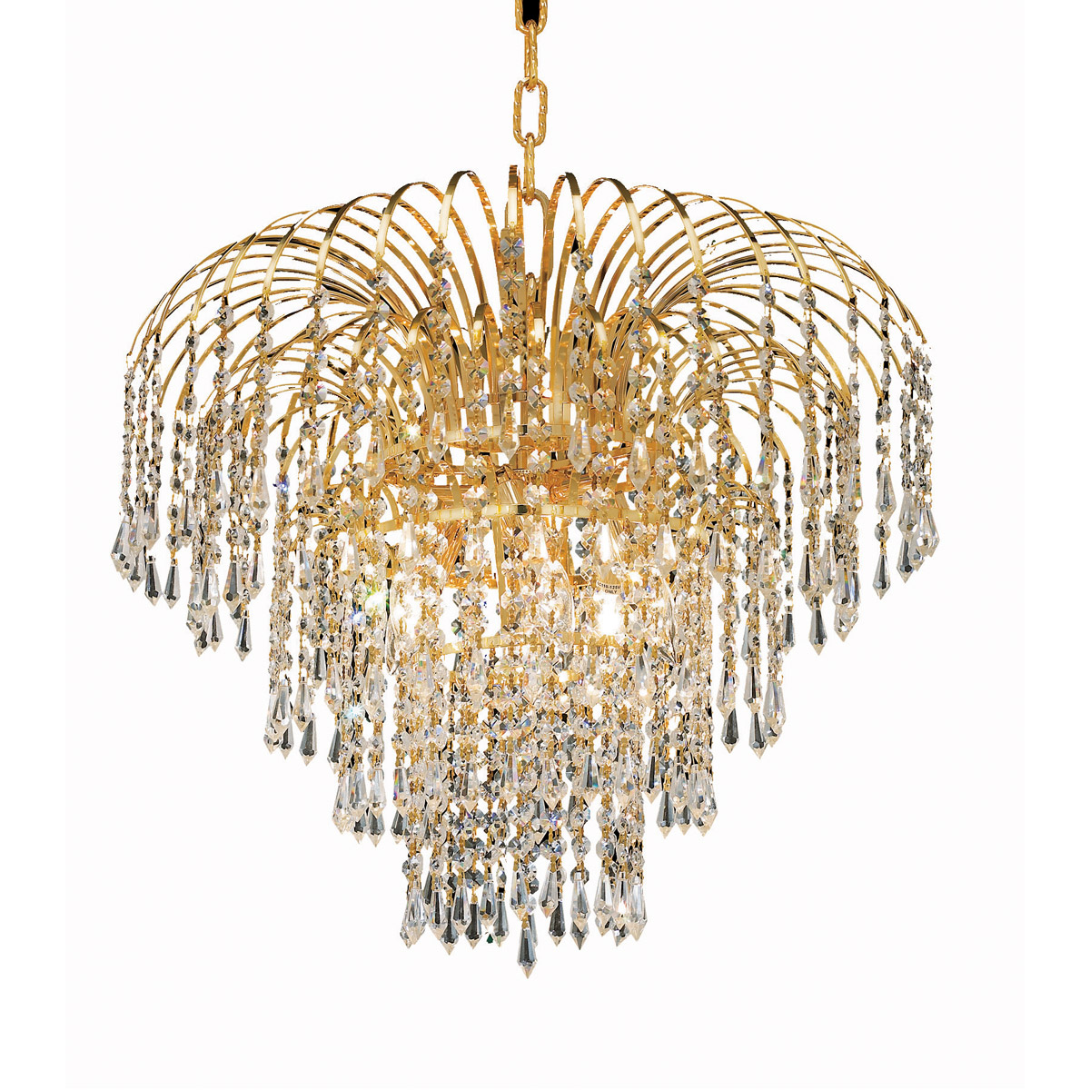 Falls 6 Light 21 inch Gold Dining Chandelier Ceiling Light in Royal Cut