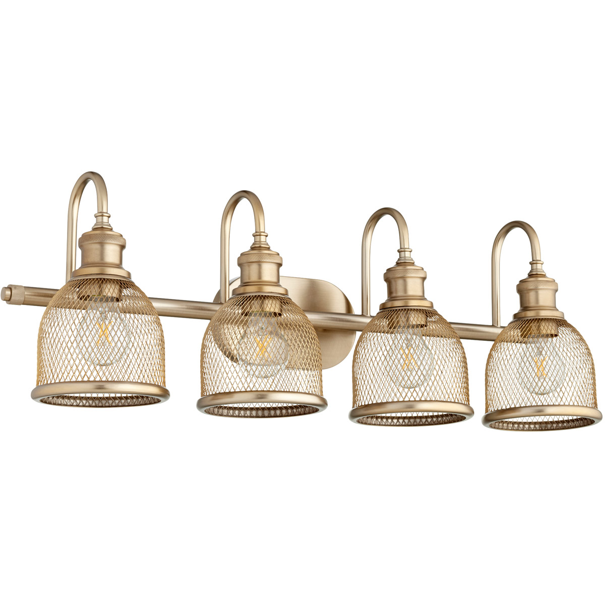 Omni 4 Light 30.5 inch Aged Brass Vanity Light Wall Light