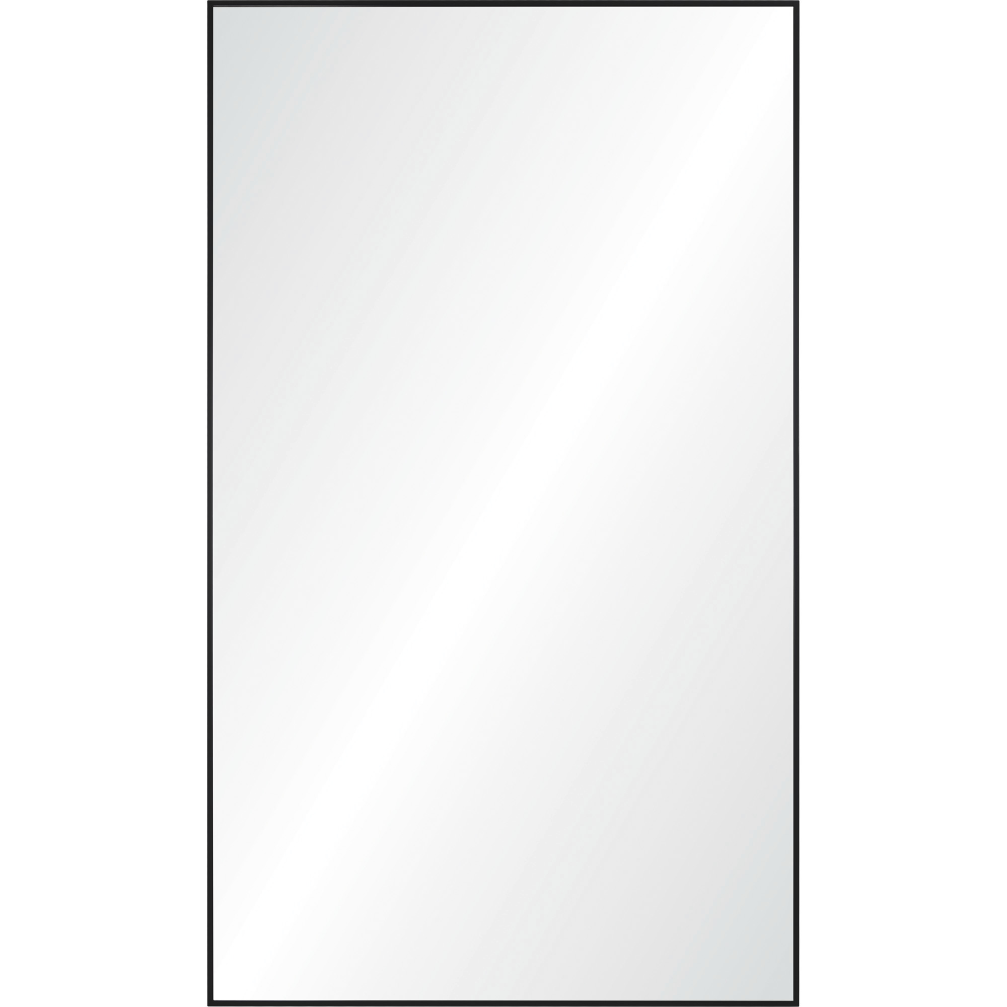 Keene 83 X 48 inch Matte Black and Clear Mirror