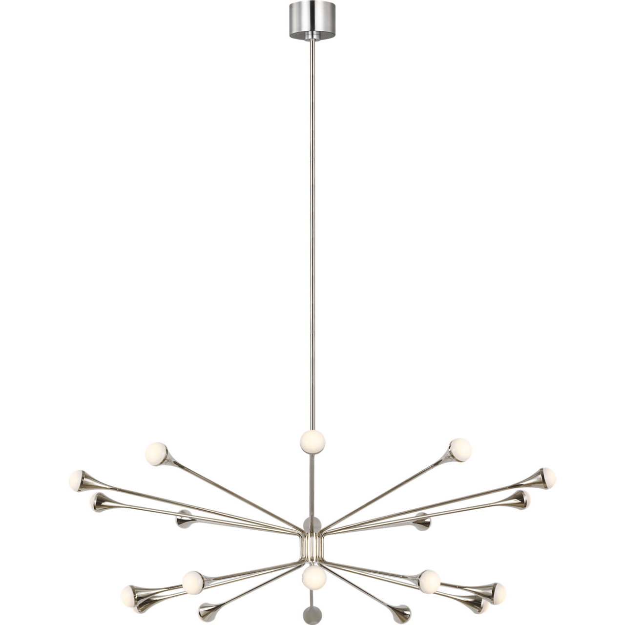 Sean Lavin Lody LED 48 inch Polished Nickel Chandelier Ceiling Light, Integrated LED