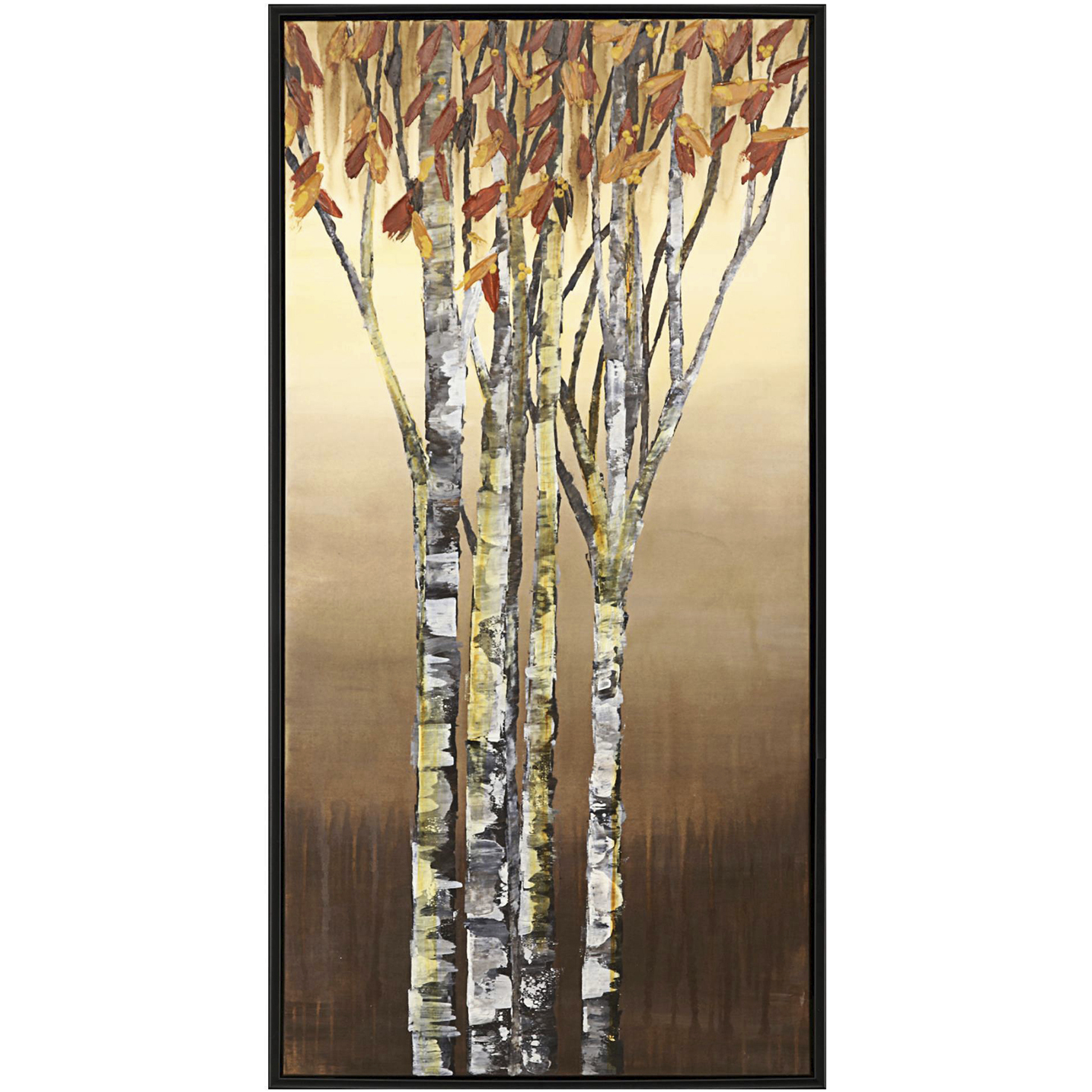 Wind in the Trees Brown and Orange and Neutral Canvas, The Studio