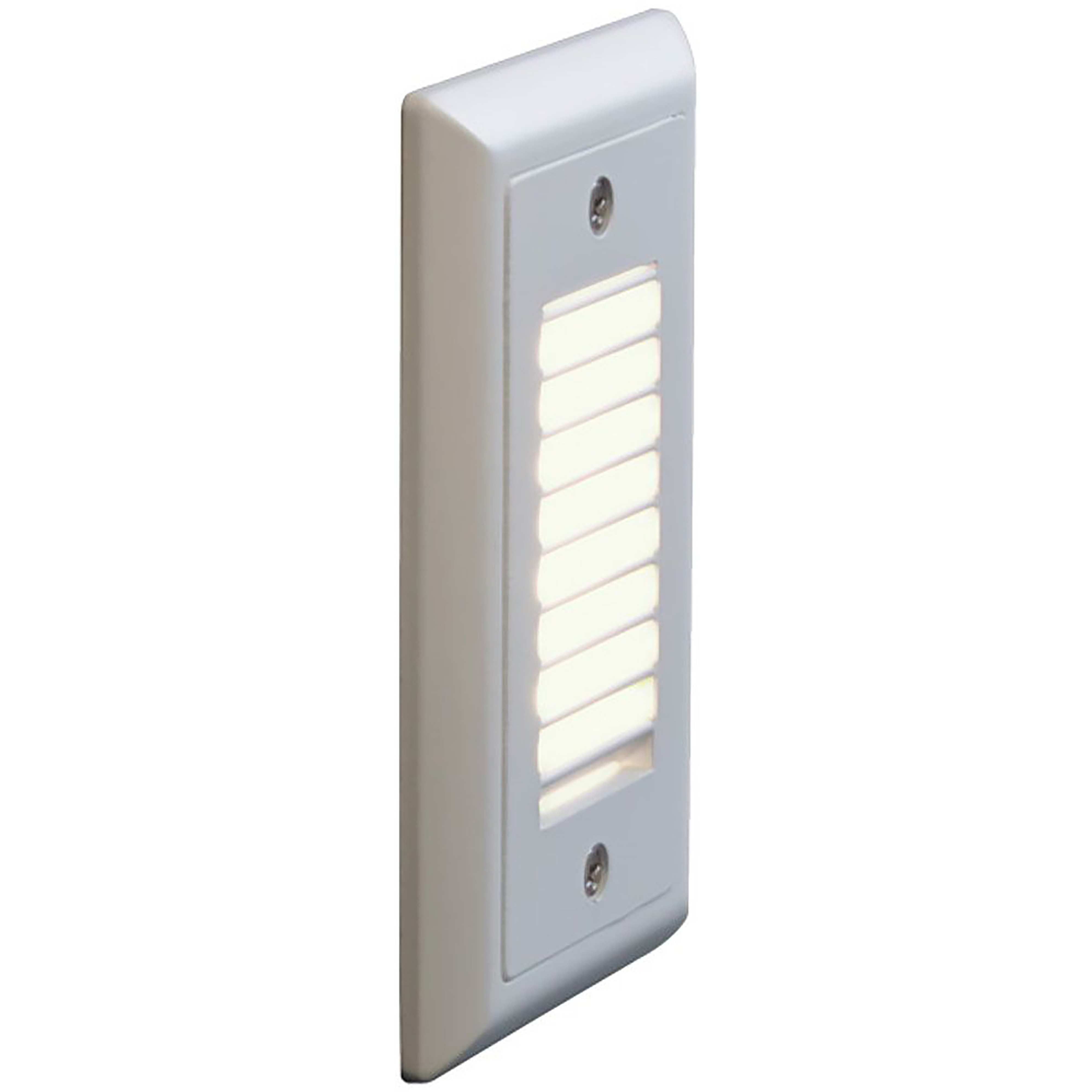 Step 1 2 watt White Step Light in Amber, Vertical Louver