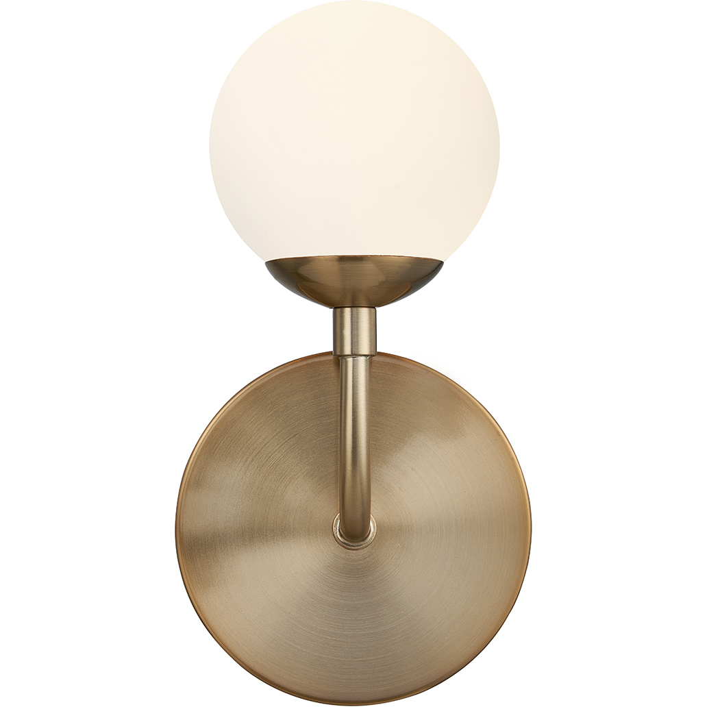 Fusion Collection - Noho Family 1 Light 4.5 inch Brushed Brass and Etched Opal ADA Wall Sconce Wall Light in 4" D x 4.5" W x 9" H, EVOLV