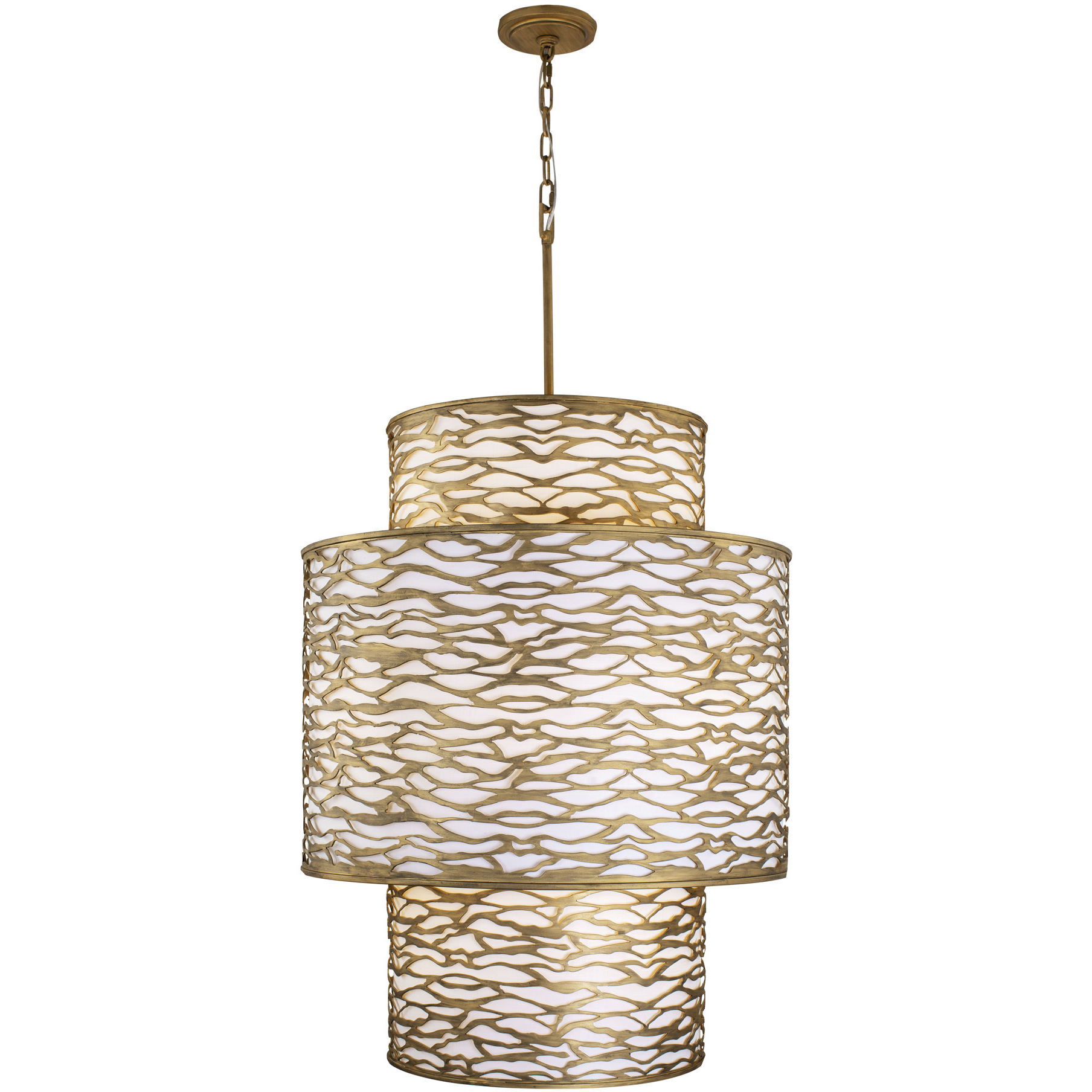 Kato 16 Light 32 inch Havana Gold Chandelier Ceiling Light