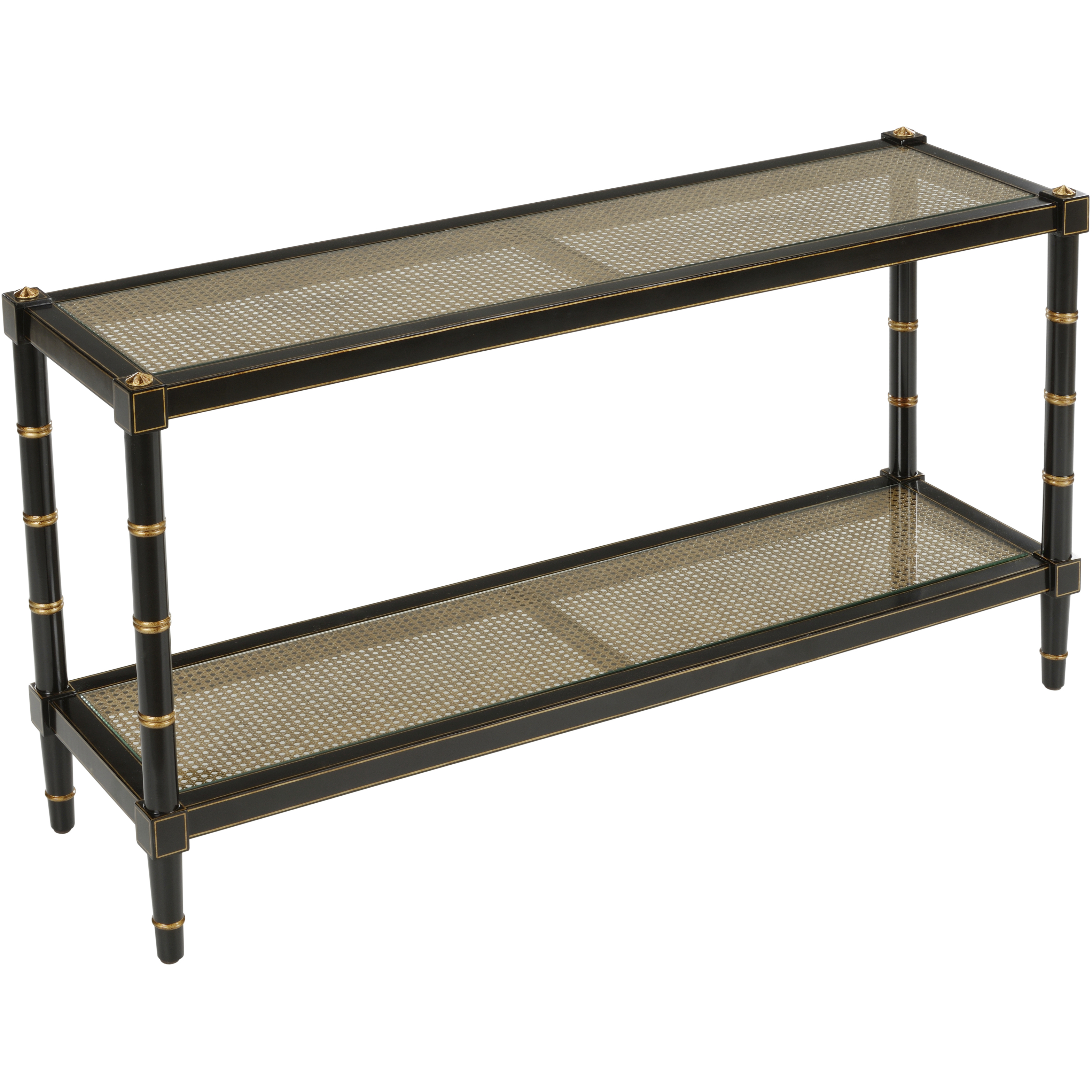 Conner 60 inch Black and Gold Console Table