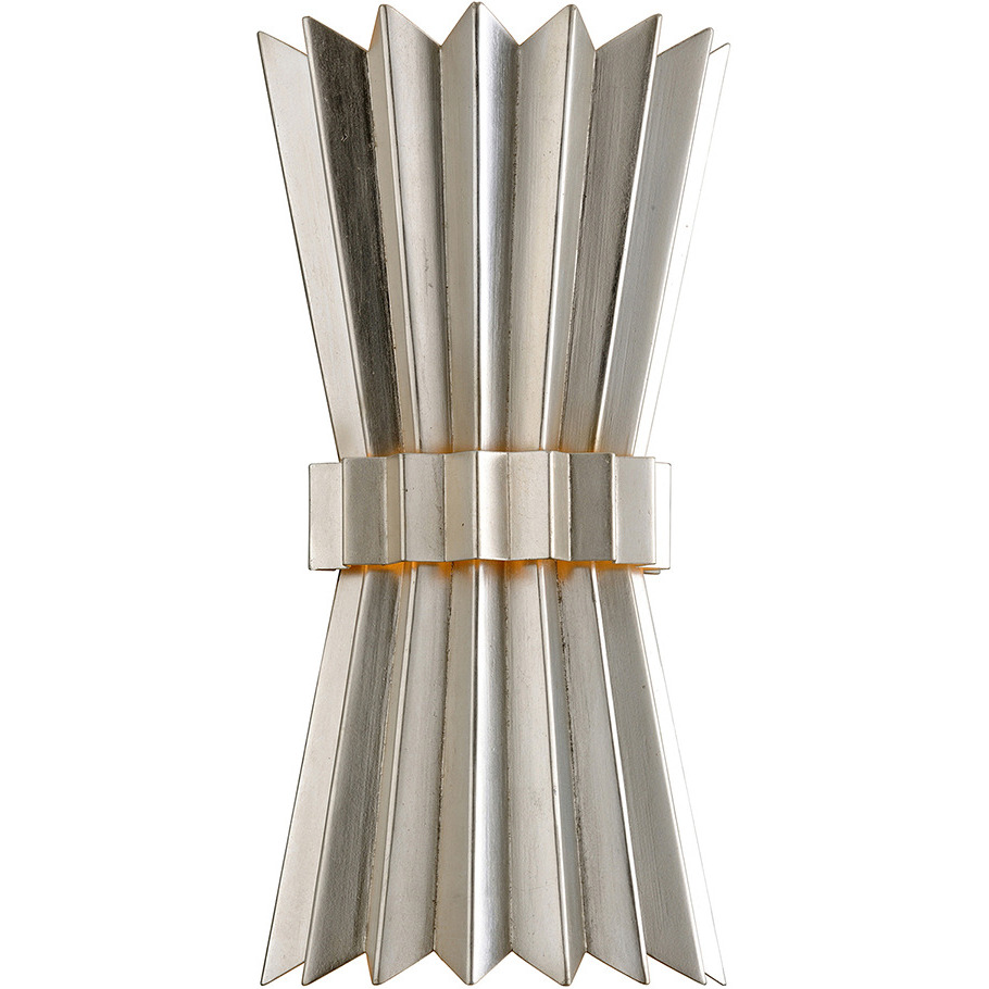 Moxy 2 Light 8 inch Warm Silver Leaf ADA Wall Sconce Wall Light
