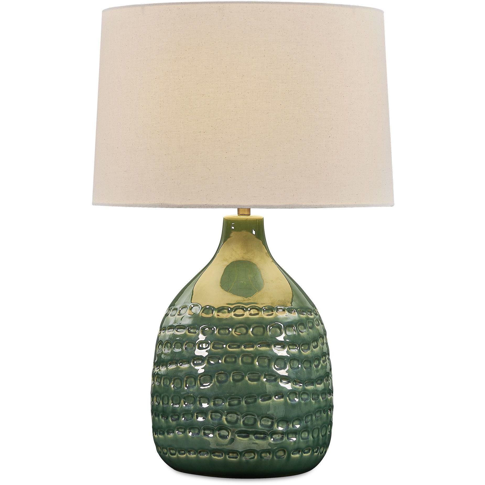 Breya 26 inch 150 watt Green Glaze and Antique Brass Table Lamp Portable Light