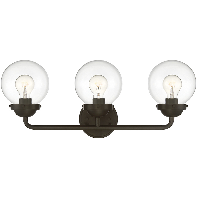 Knoll 3 Light 24 inch Oil Rubbed Bronze Bath Bar Wall Light