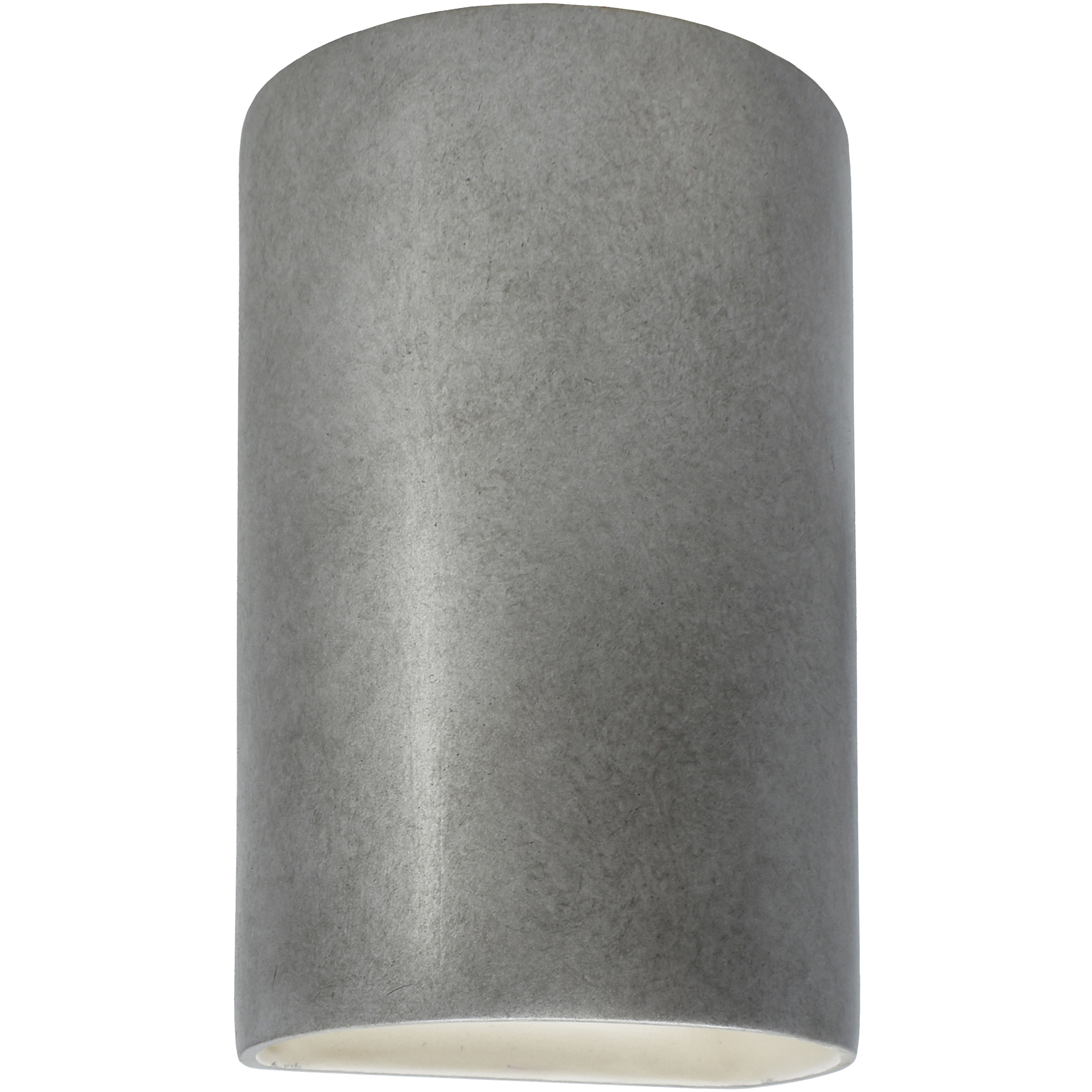 Ambiance Cylinder LED 12.5 inch Antique Silver Outdoor Wall Sconce, Large