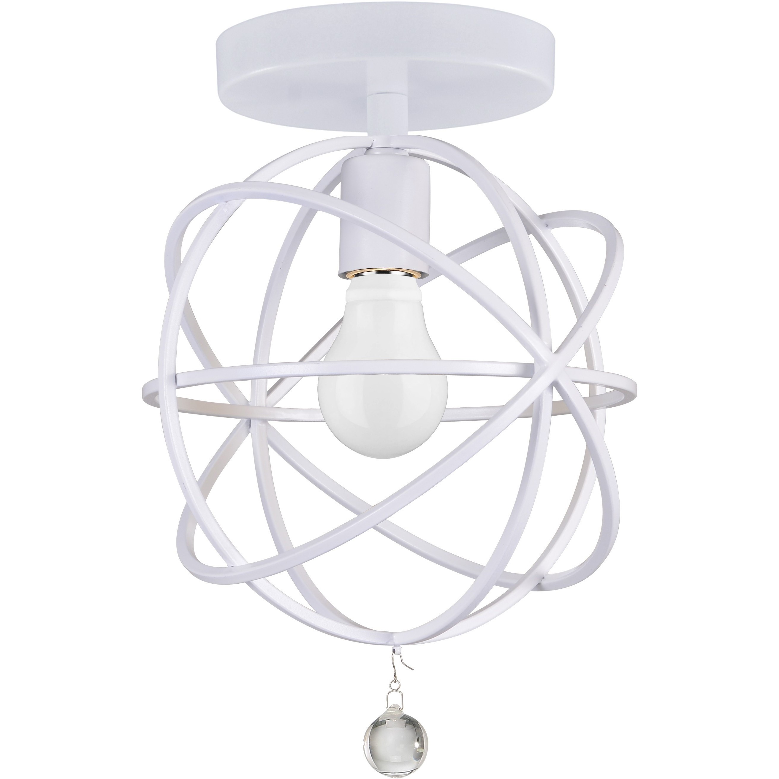 Crystorama 9220-WW_CEILING Solaris 1 Light 9 inch Wet White Semi Flush ...