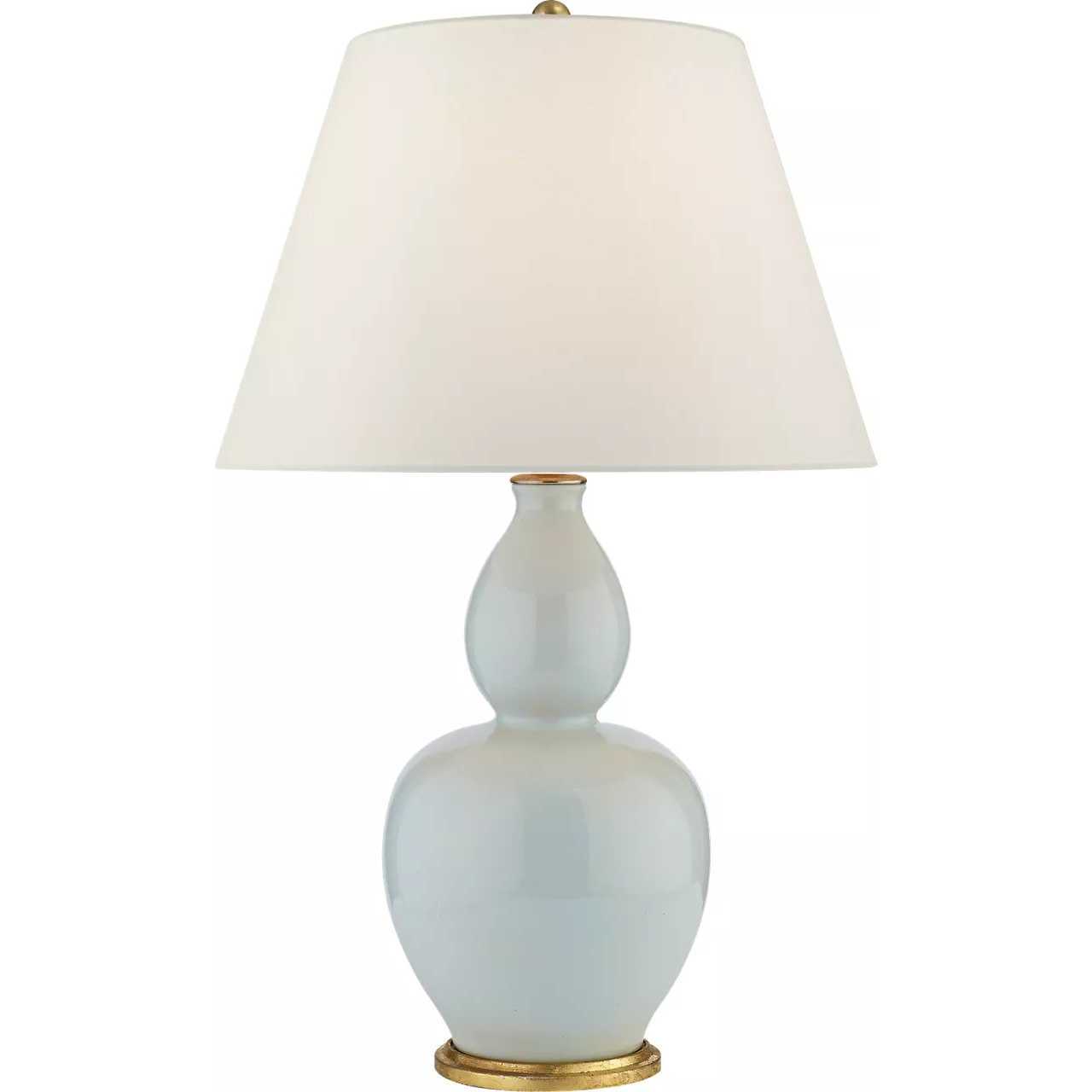 Chapman & Myers Yue 31.25 inch 100 watt Ice Blue Porcelain Table Lamp Portable Light in Linen